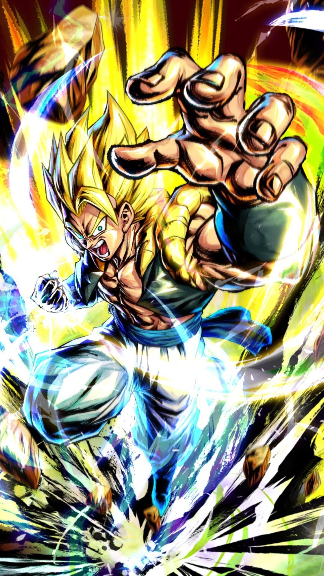 Super Saiyan Gogeta, golden ki aura, Metamoran vest, Full HD Phone wallpaper
