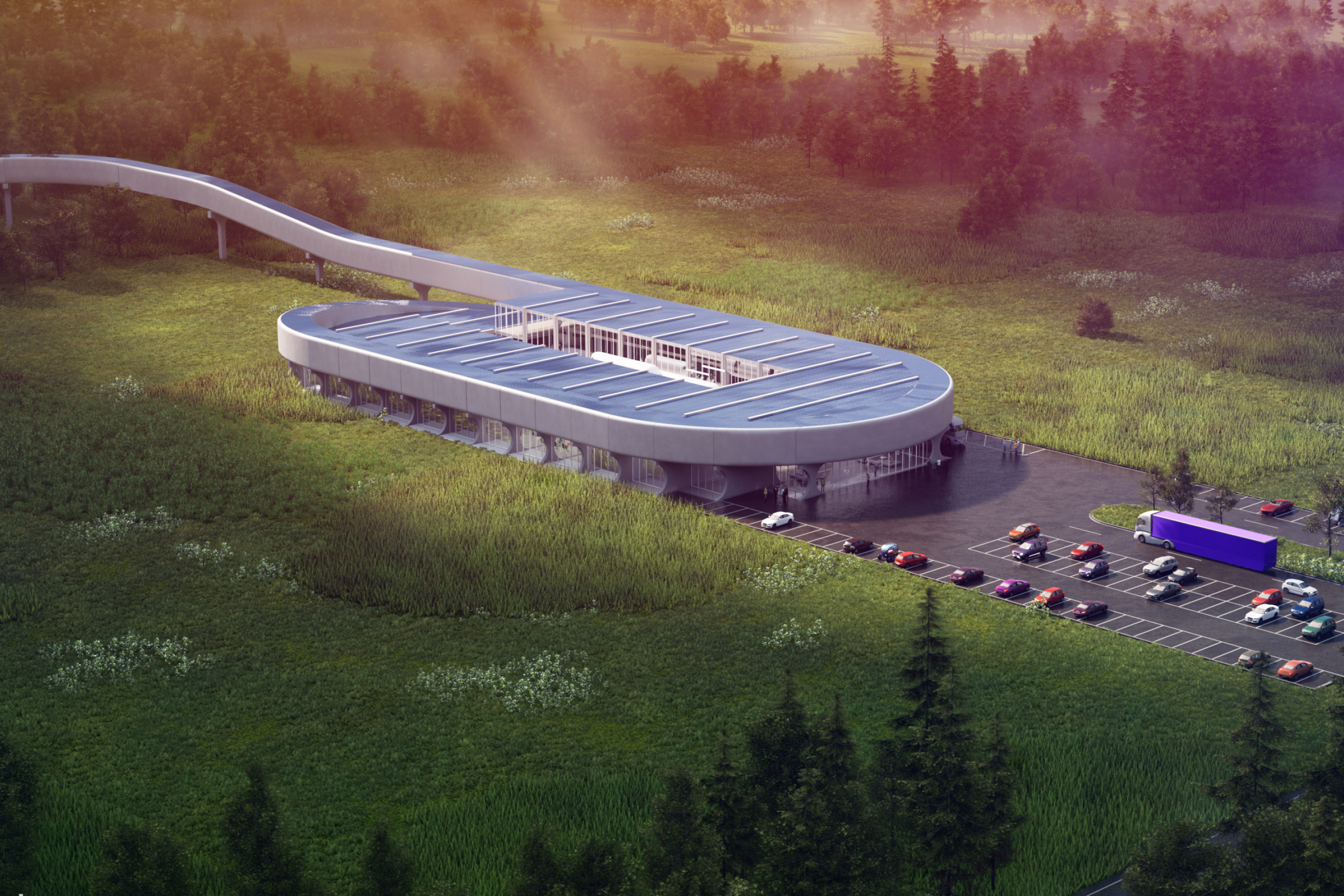 Virgin Hyperloop certification center, West Virginia, 3240x2160 HD Desktop
