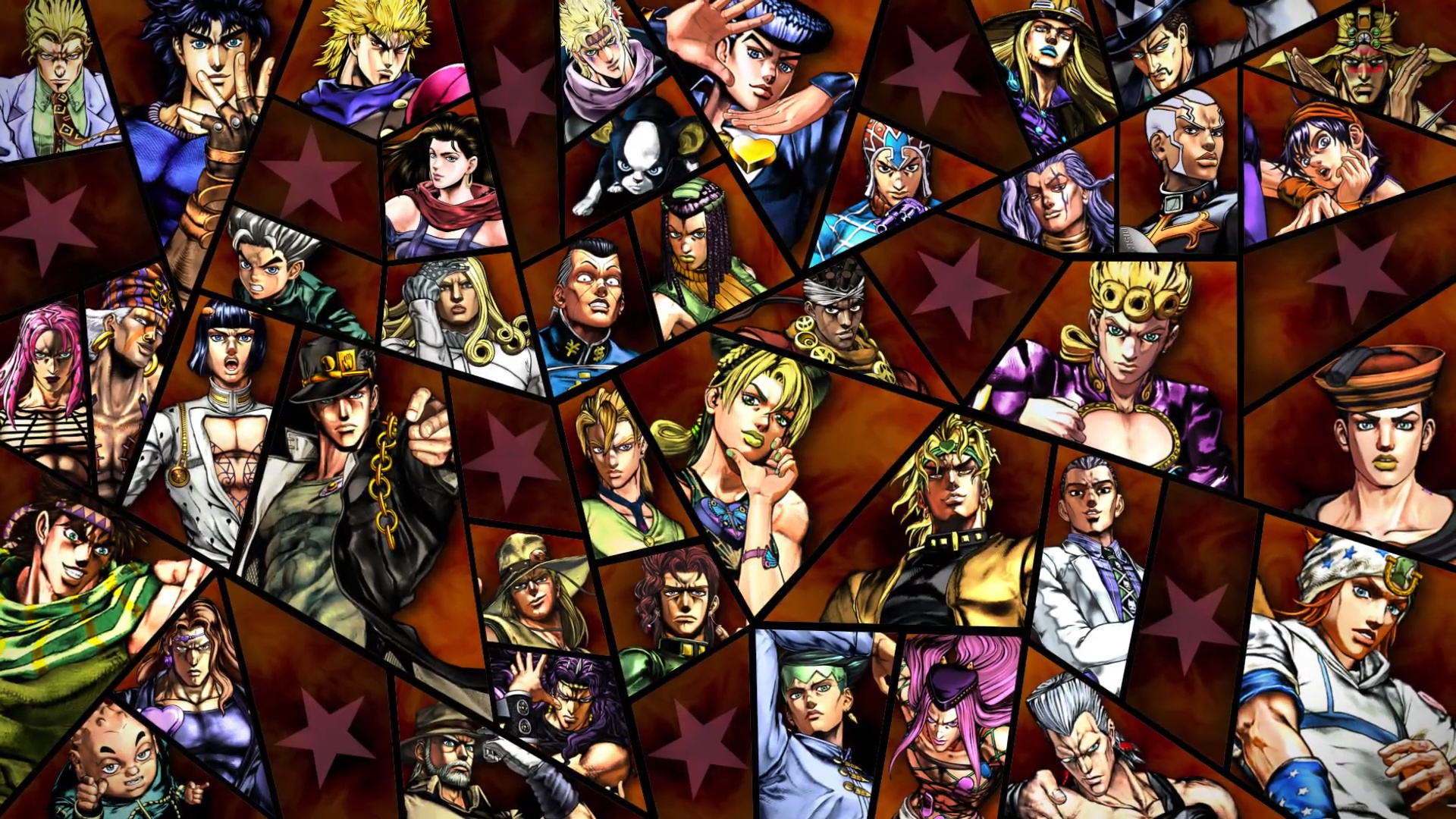 Jotaro Kujo, Jolyne Cujoh, Giorno Giovanna, DIO, Josuke Higashikata, Full HD Desktop wallpaper
