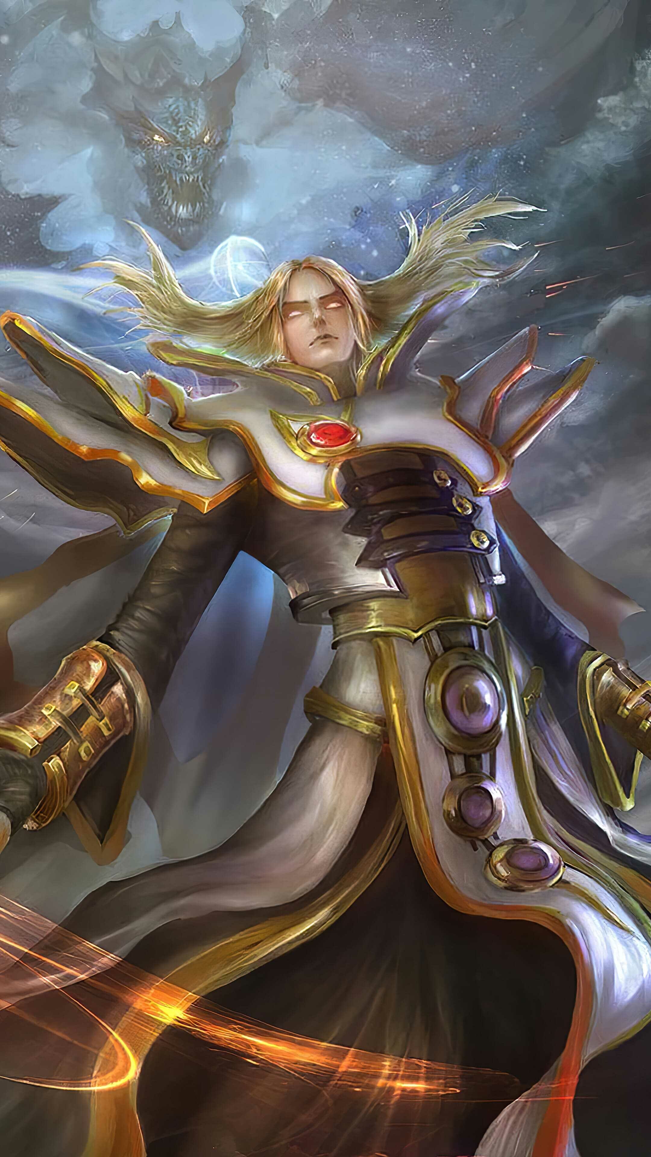 Invoker Dota 2, Power of Elements, Magical Conqueror, 2160x3840 4K Phone