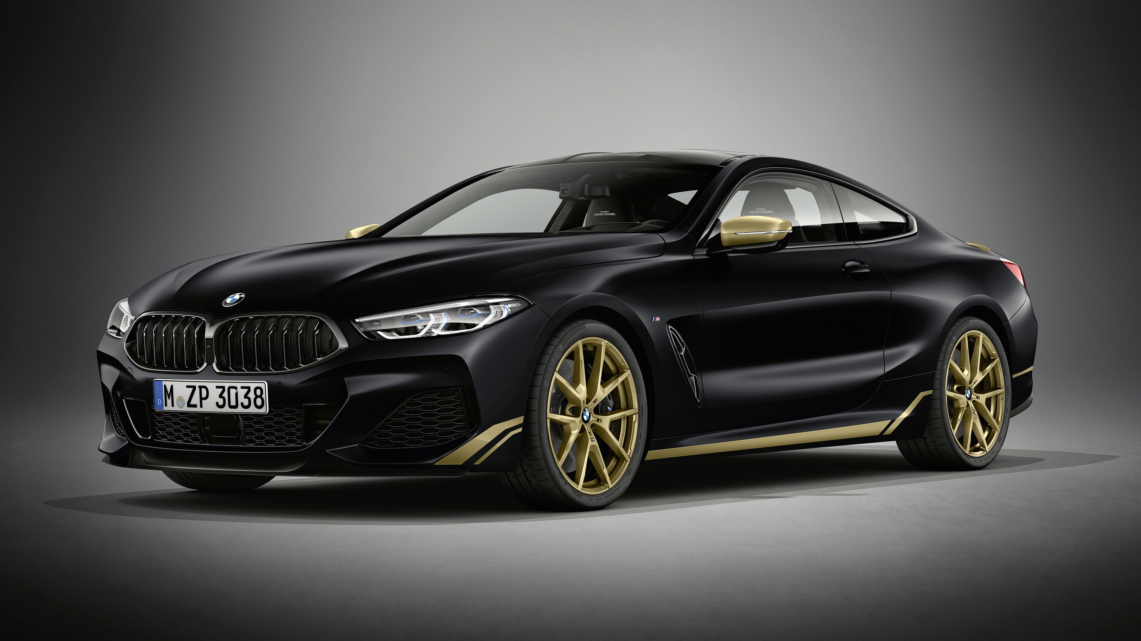 BMW 8 Series, M850i vehicle, Car BMW, Black cars, 3840x2160 4K Desktop