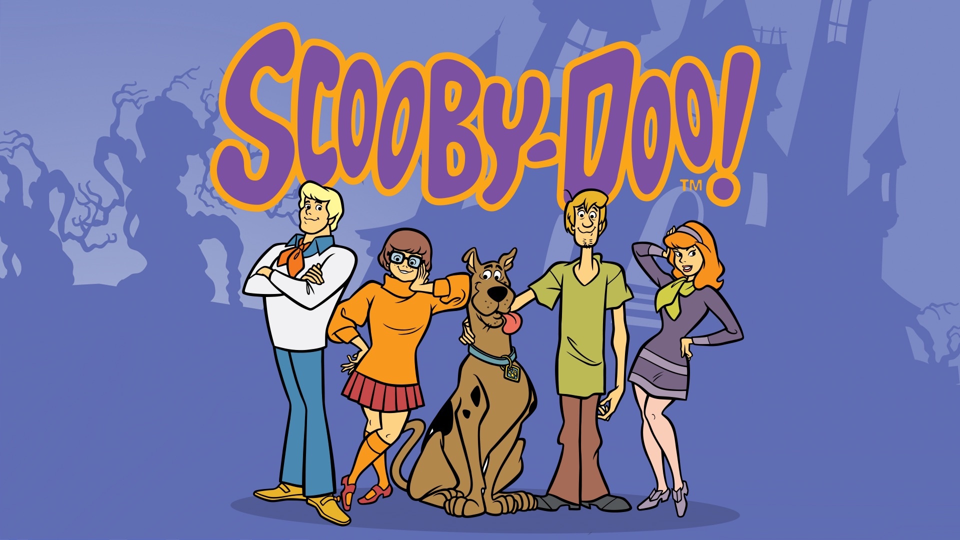 SCOOBY-DOO! logo, Scooby-Doo, Shaggy Rogers, Velma Dinkley, Mystery Incorporated gang, Full HD Desktop wallpaper