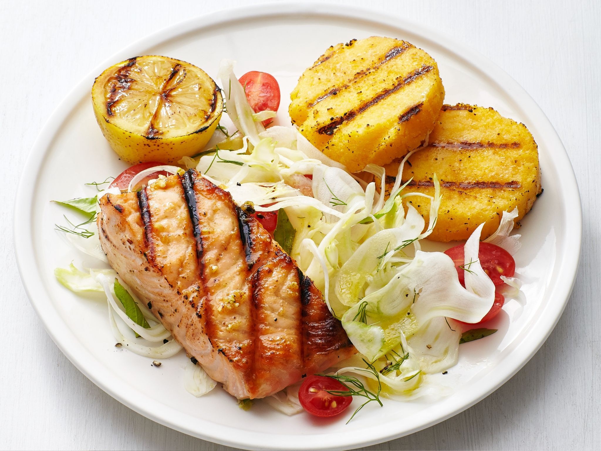 Grilled salmon recipe, Fennel salad, Polenta pairing, Mouthwatering combination, 2050x1540 HD Desktop