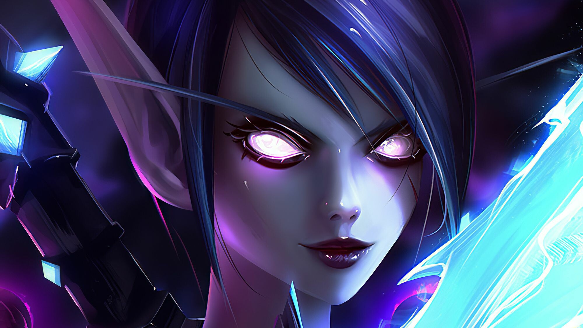 Void elf, Ethereal presence, Unearthly beauty, Mystical essence, 2000x1130 HD Desktop