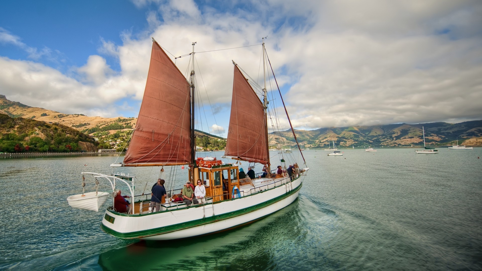 Boat, Sea, Bay, Yacht, 1920x1080 Full HD Desktop