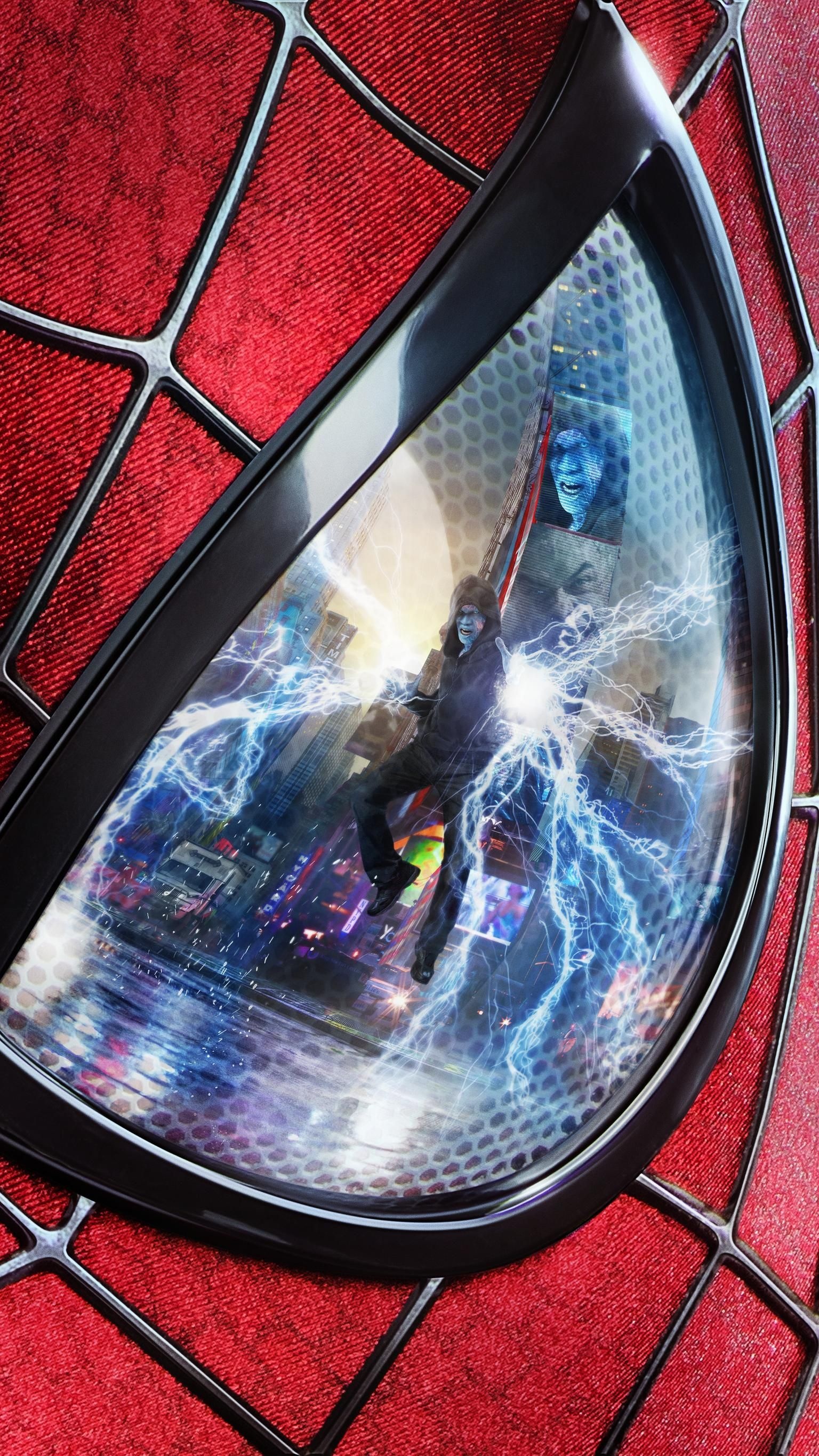 Electro, Spider-Man mask lens, Times Square, HD Phone wallpaper