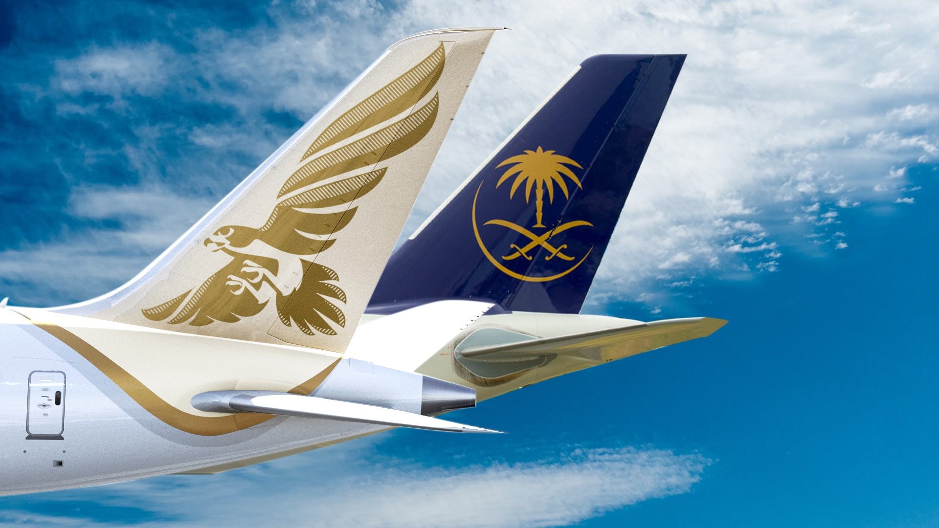 Saudi Arabian Airlines, Gulf Air, Codeshare, Aviation, 1920x1080 Full HD Desktop