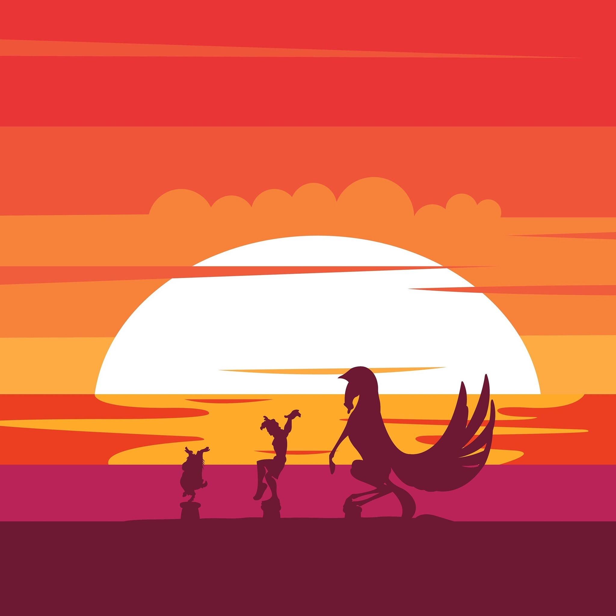 Animation classic, Disney's Hercules, Minimalism artwork, 4K wallpapers, 2050x2050 HD Phone