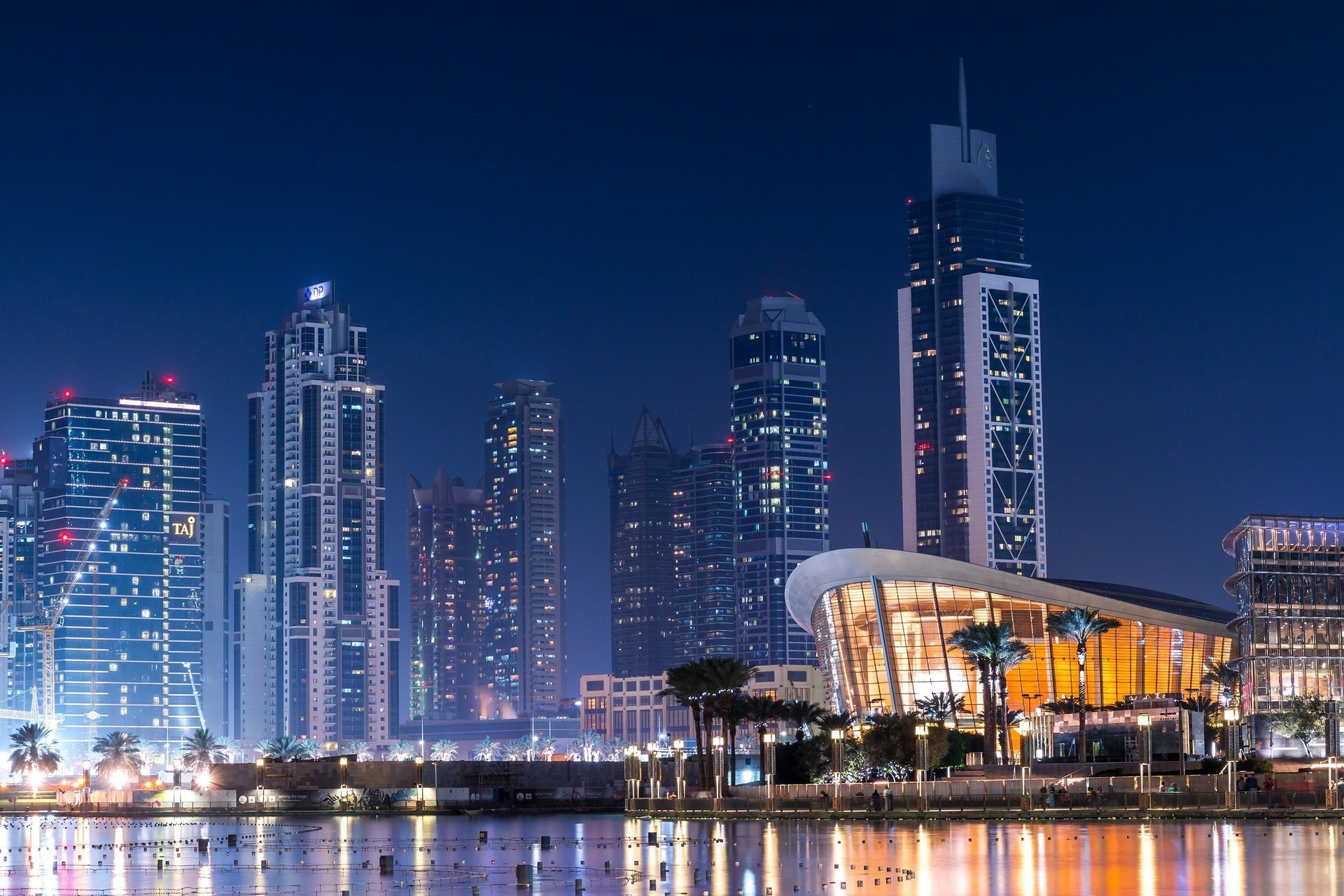 Dubai Skyline, Travels, Night Lights, Skyscrapers, 1920x1280 HD Desktop