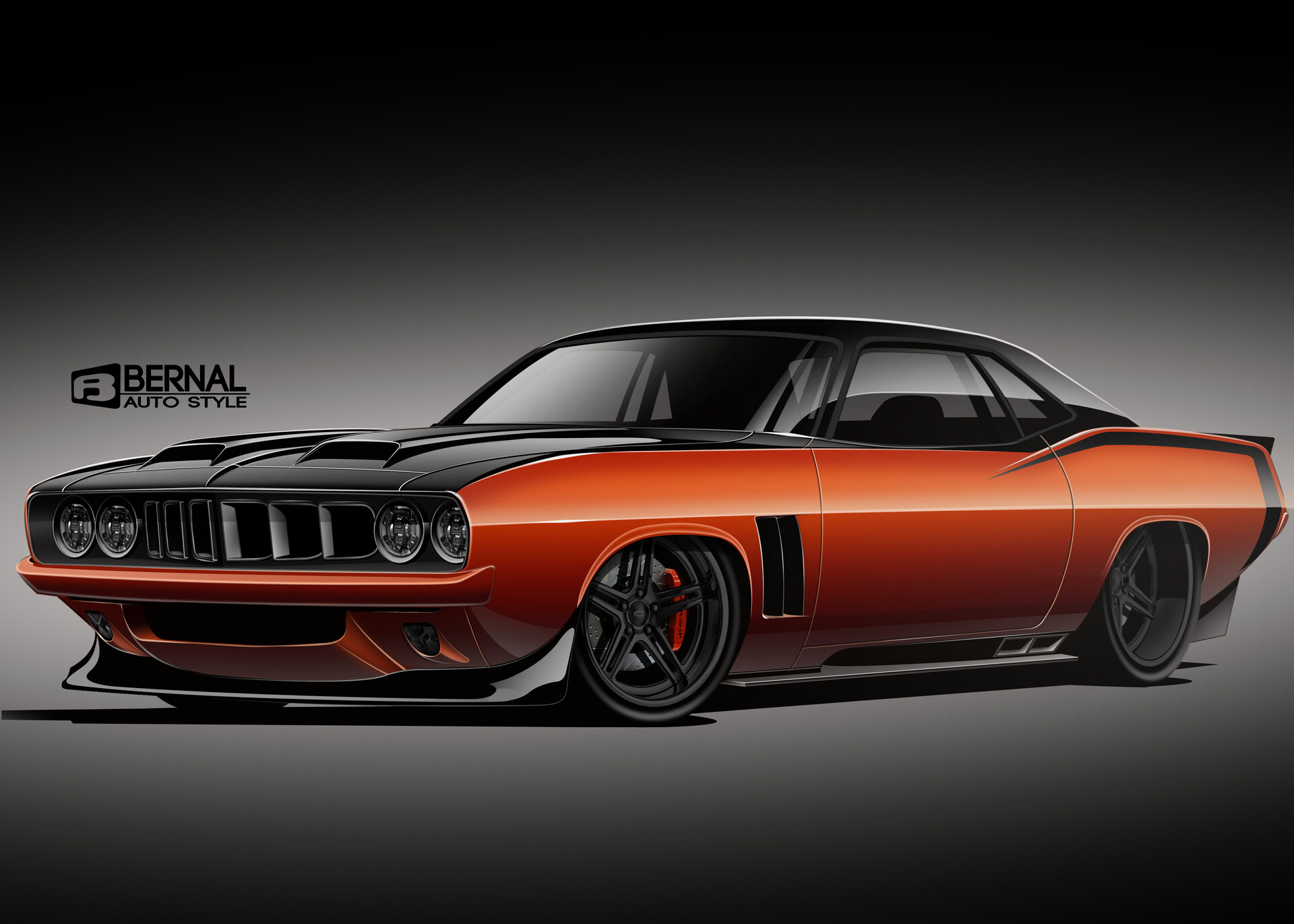 Matt Bernal - 71 Hemi Cuda, Hemi 'Cuda Wallpaper, 1920x1380 HD Desktop