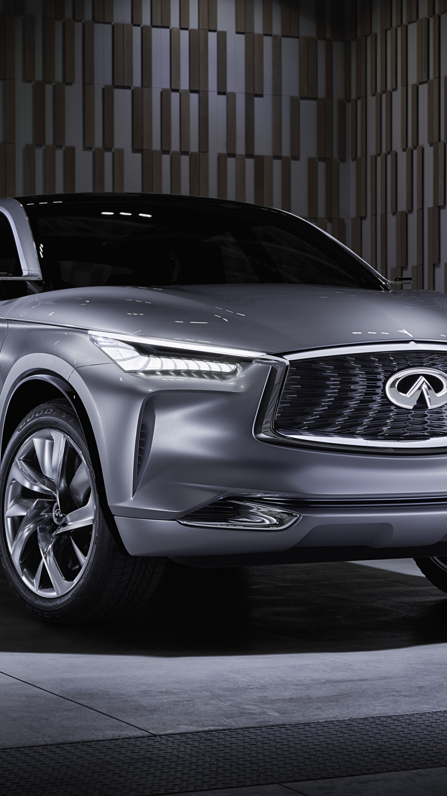 Infiniti QX50, Crossover elegance, Stylish front profile, Automotive showcase, 1440x2560 HD Phone