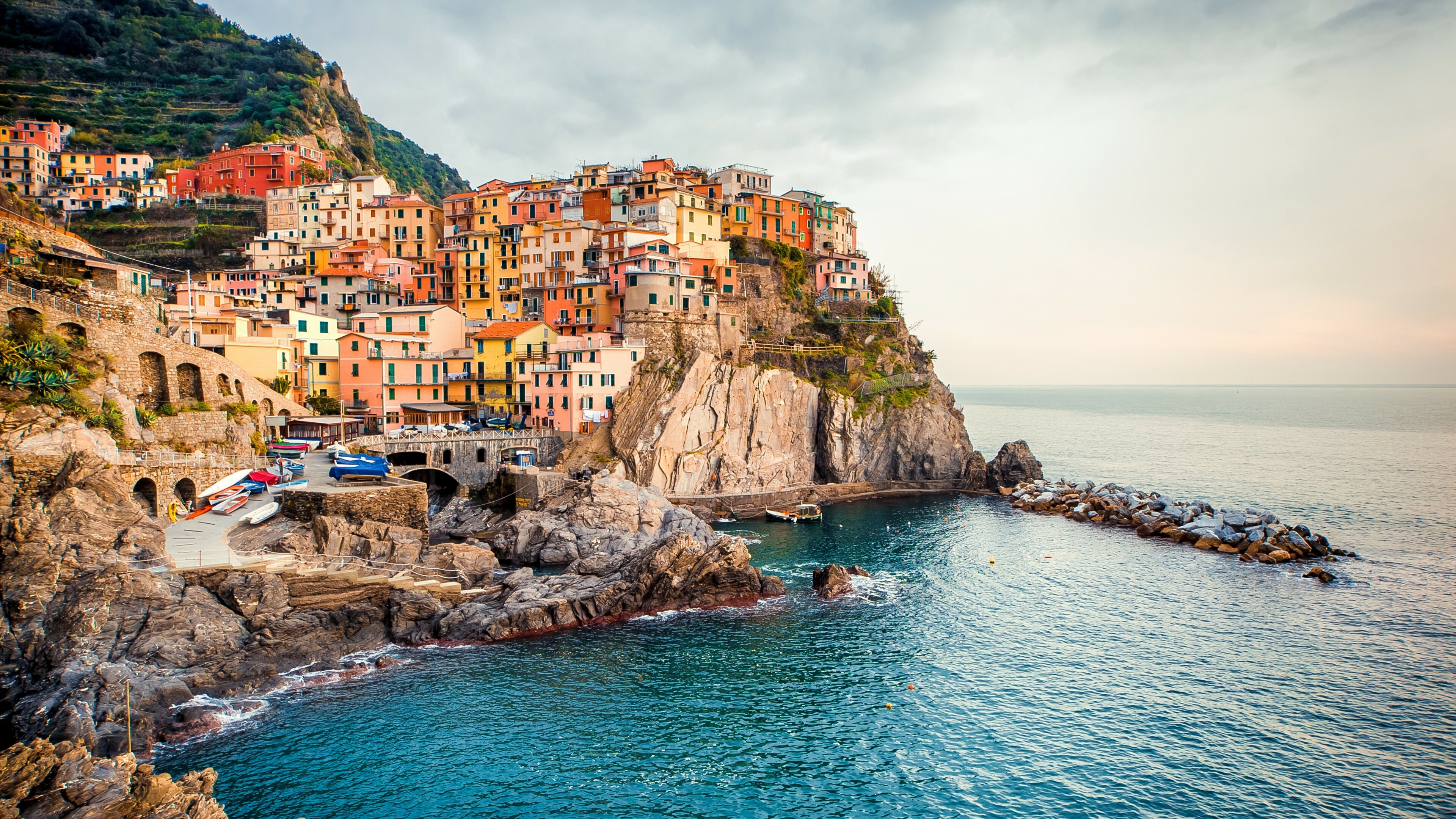 Manarola, Italy, Tourism travel, Stunning views, 3840x2160 4K Desktop