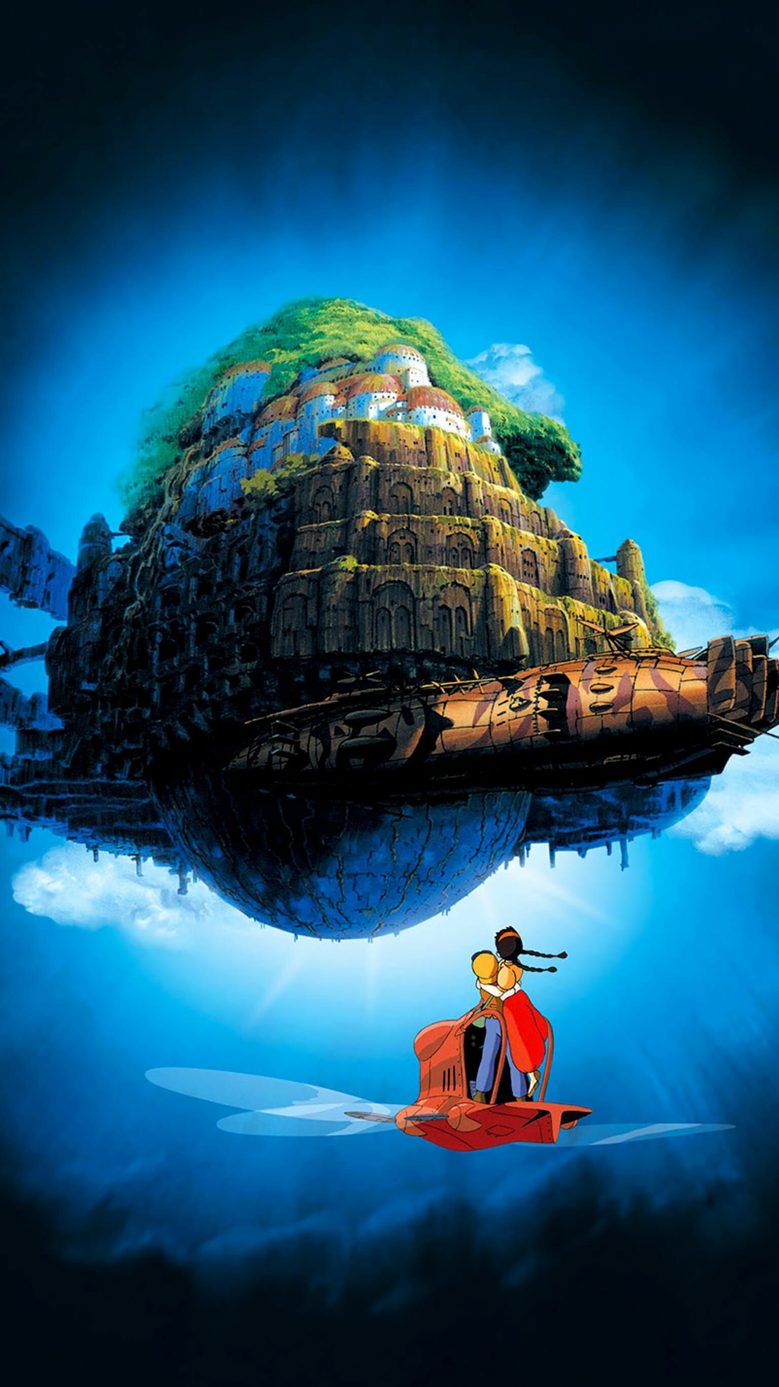 Laputa: Castle in the Sky, Epic romance, Beautiful animation, Artistic brilliance, 1540x2740 HD Phone