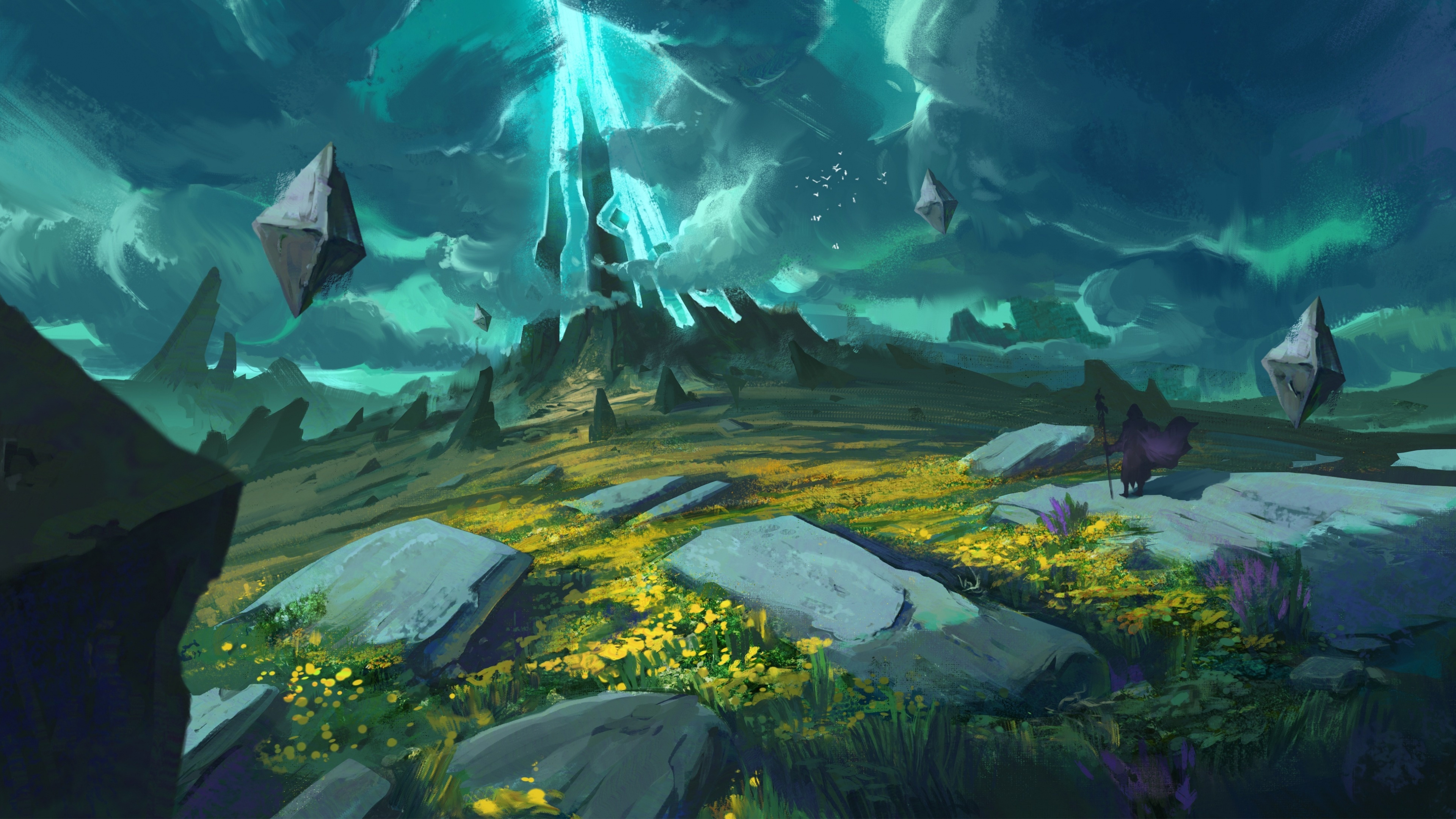 Fantasy art, Fantasy landscape, UHD wallpaper, Widescreen background, HD image, 3840x2160 4K Desktop