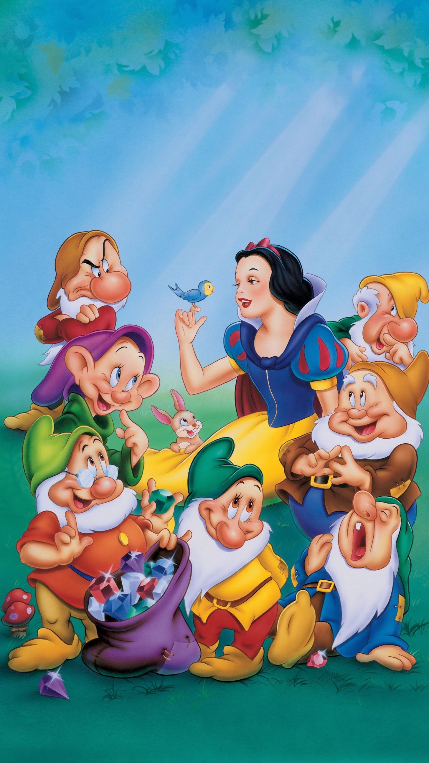 Seven Dwarfs, Snow White Wallpaper, 1460x2590 HD Phone