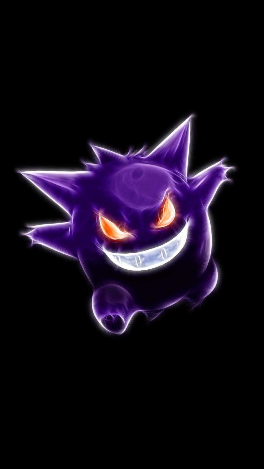 Gengar background, Enigmatic presence, Ghost and Poison types, Pokmon franchise, 1080x1920 Full HD Phone