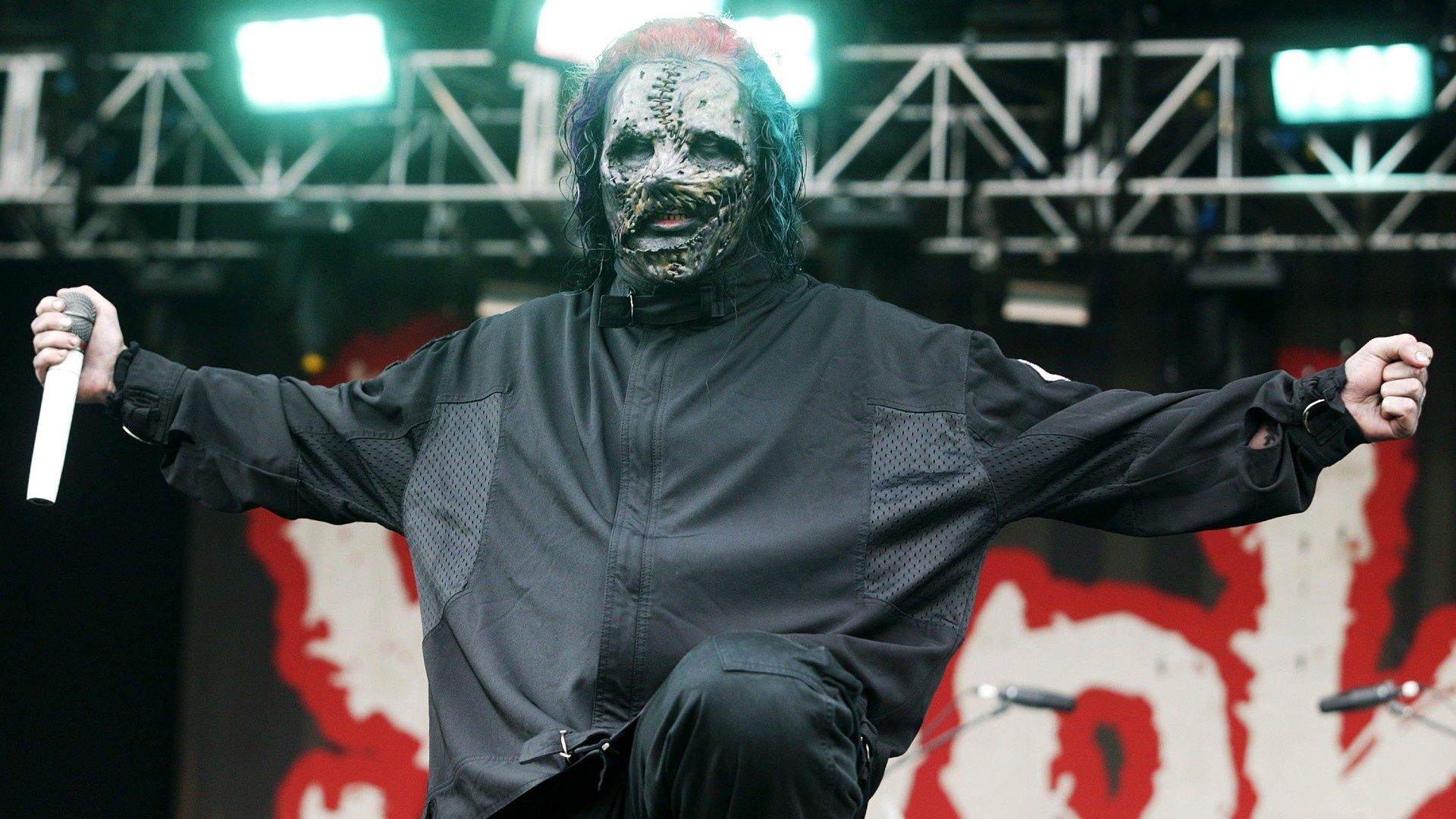 Corey Taylor, Slipknot live concert, stitched face mask, Full HD Desktop wallpaper