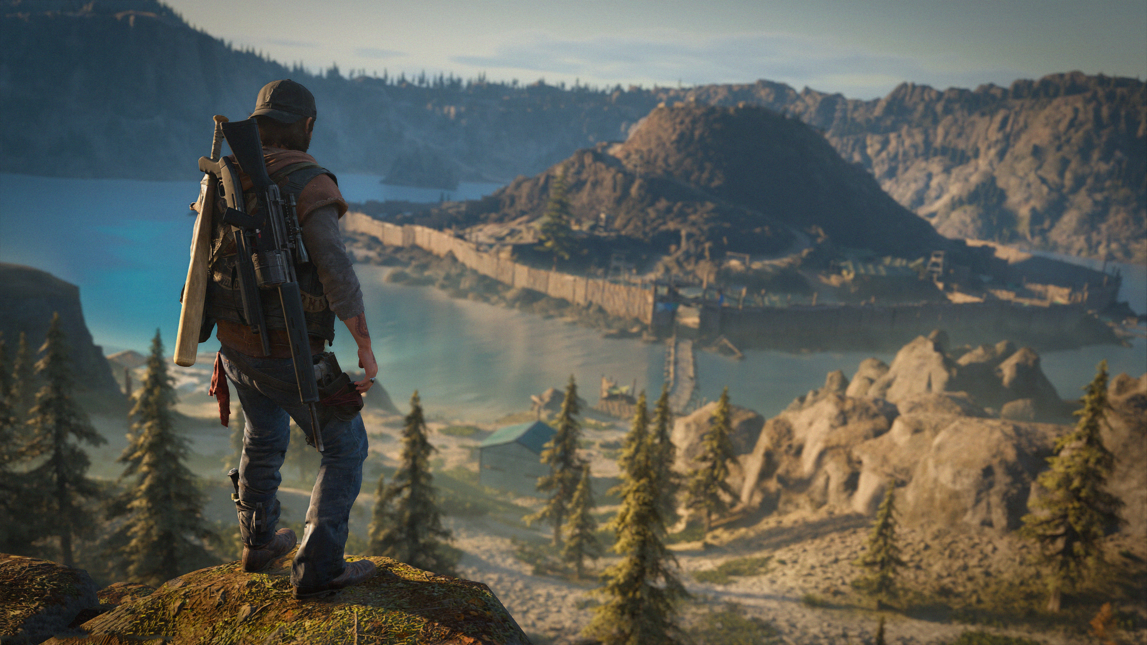 Deacon St. John, Wizard Island camp, Crater Lake, 4K Desktop wallpaper