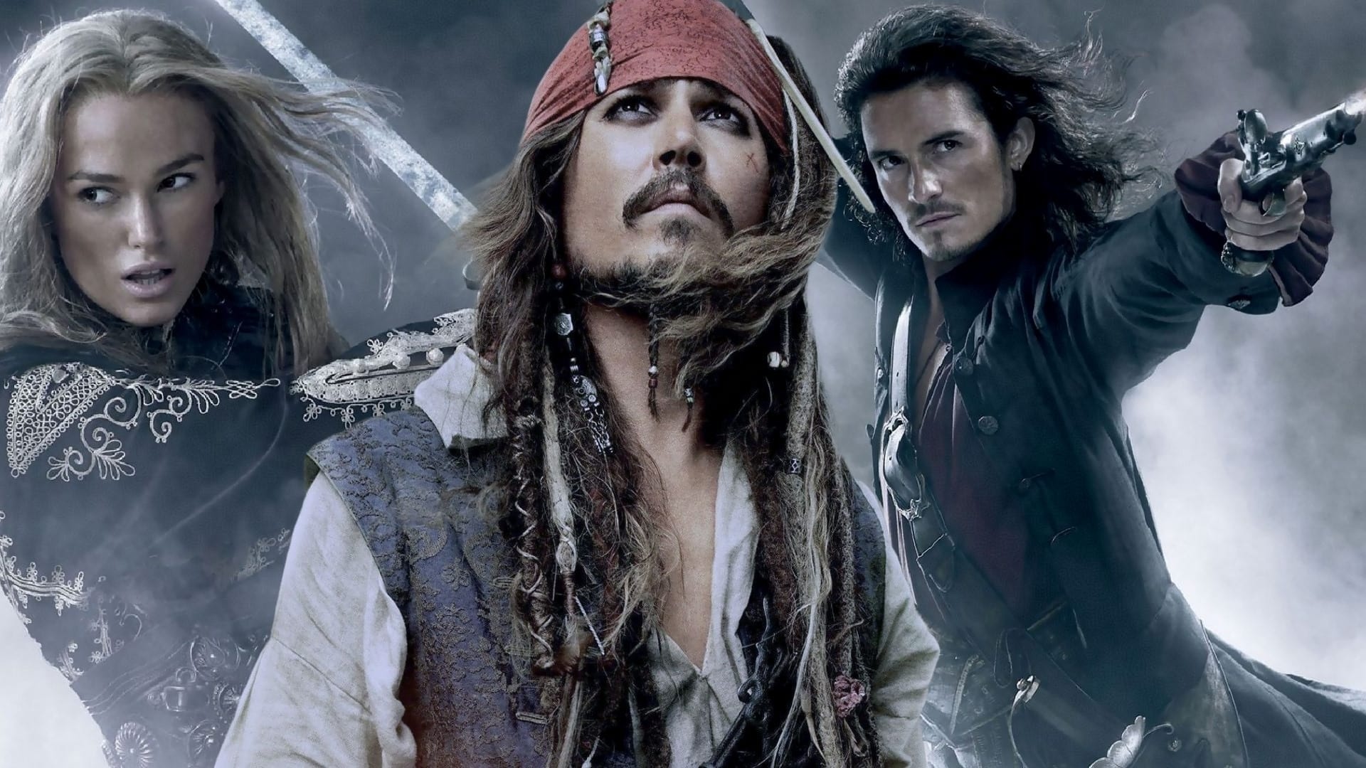 Orlando Bloom Pirates of the Caribbean, Captain Will Turner, Swashbuckling adventure, Treasure hunt, 1920x1080 Full HD Desktop