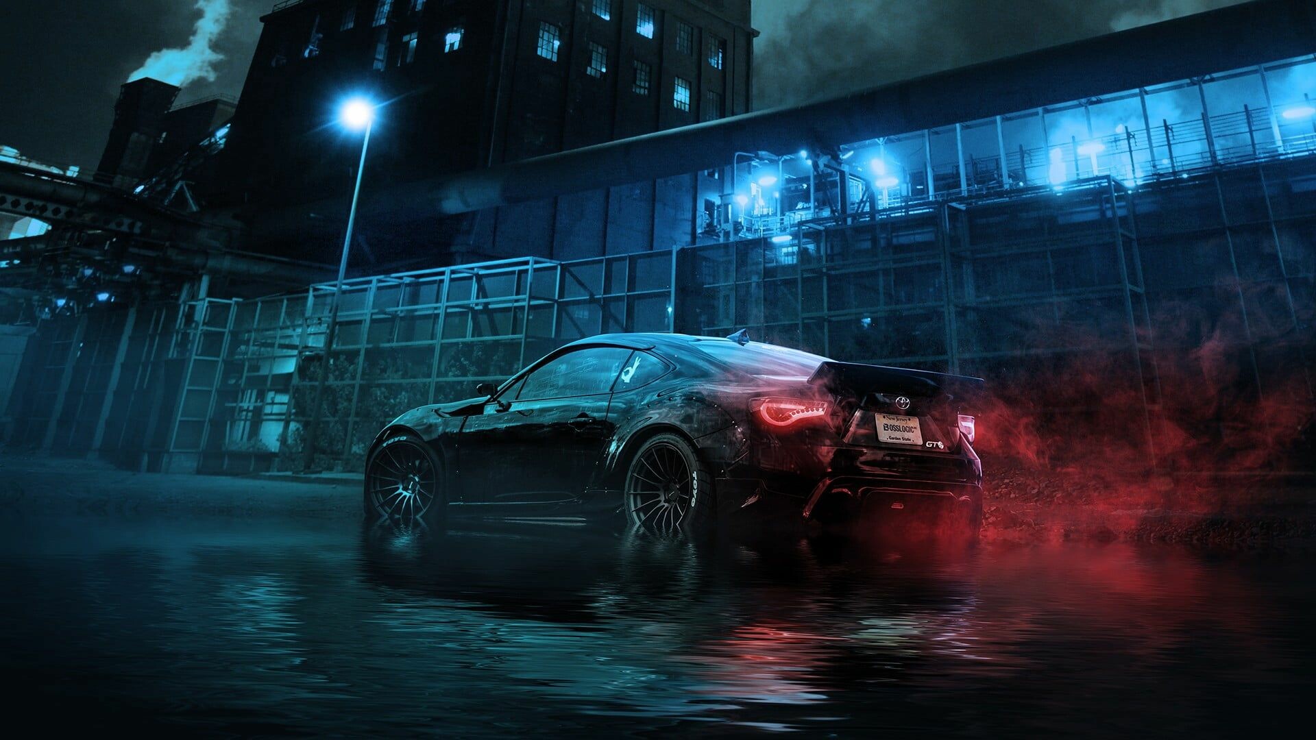 Black coupe, Digital wallpaper, Toyota GT86, Impressive appearance, 1920x1080 Full HD Desktop