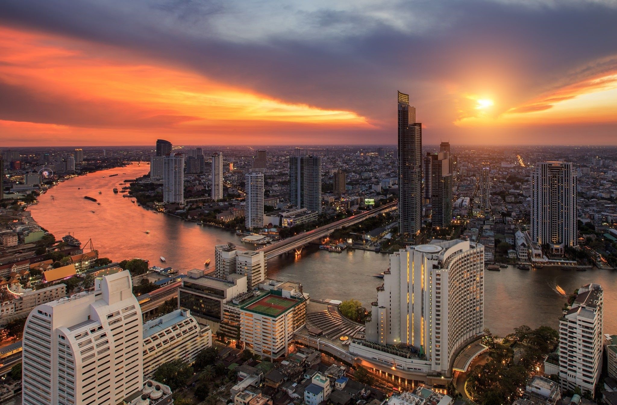 Bangkok sunset, Top free backgrounds, 2050x1350 HD Desktop