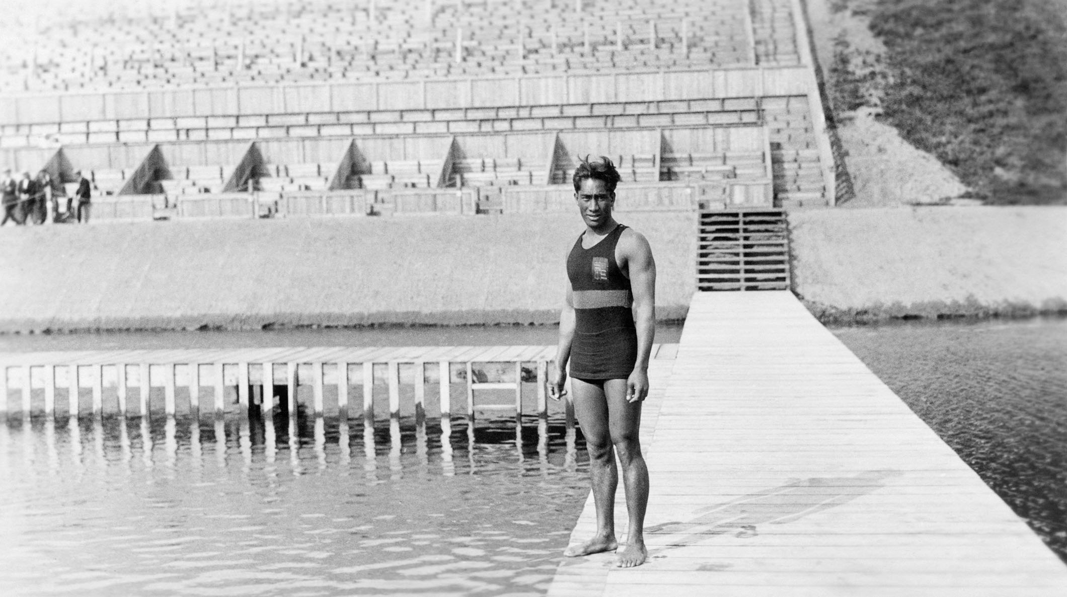 Duke Kahanamoku, Sports, Antwerp 1920, Olympic Museum, 2120x1190 HD Desktop