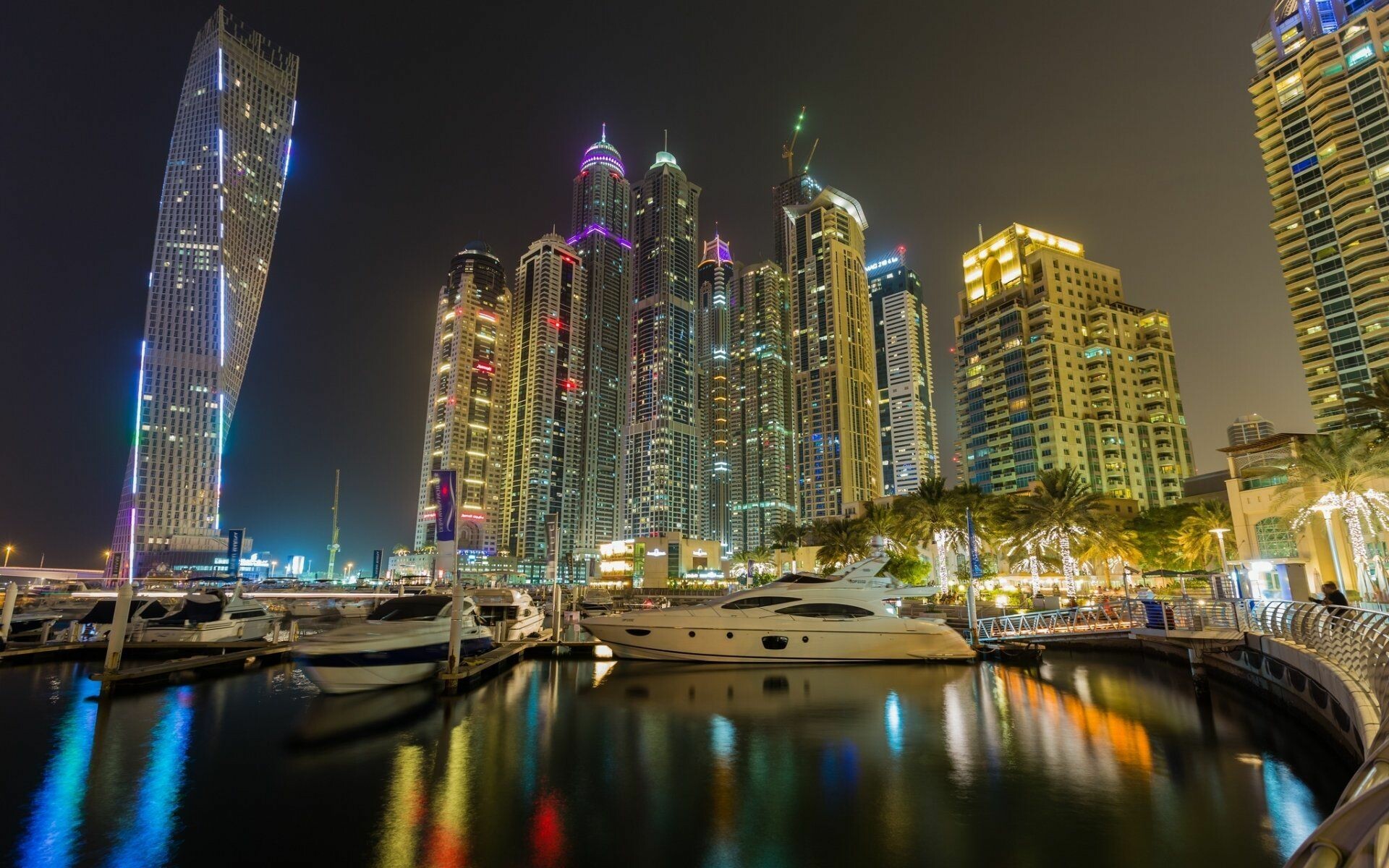 United Arab Emirates, Tender notice, Dubai night, Marina wallpaper, 1920x1200 HD Desktop