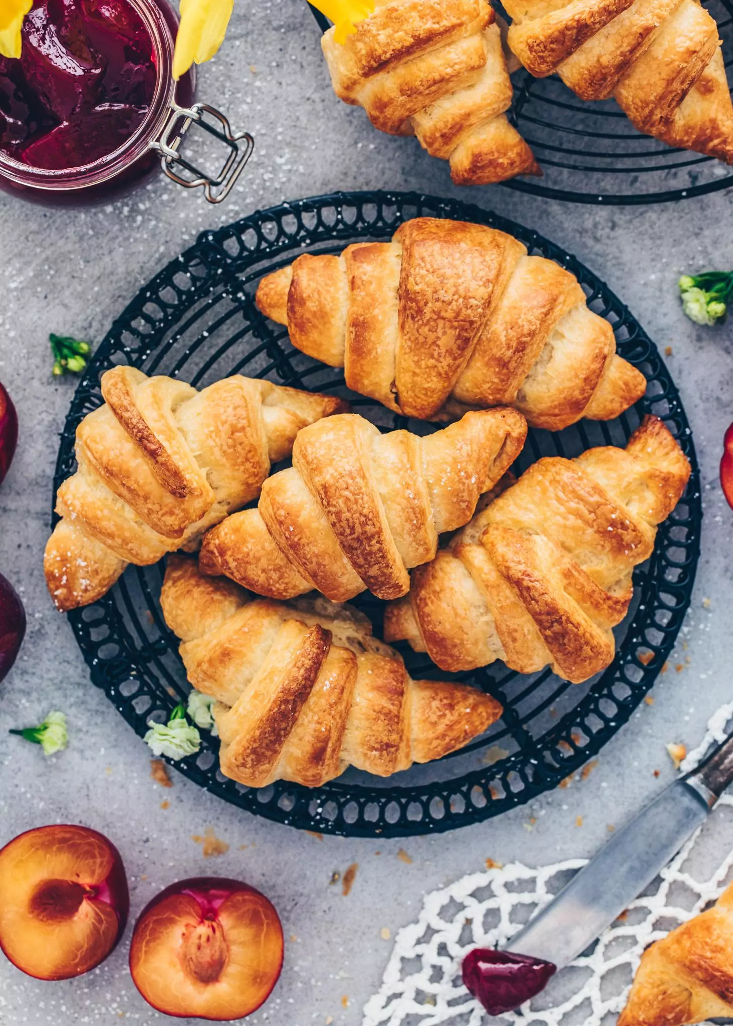 Vegan croissants, Plant-based pastry, Homemade puff pastry, Dairy-free delight, 1470x2050 HD Phone