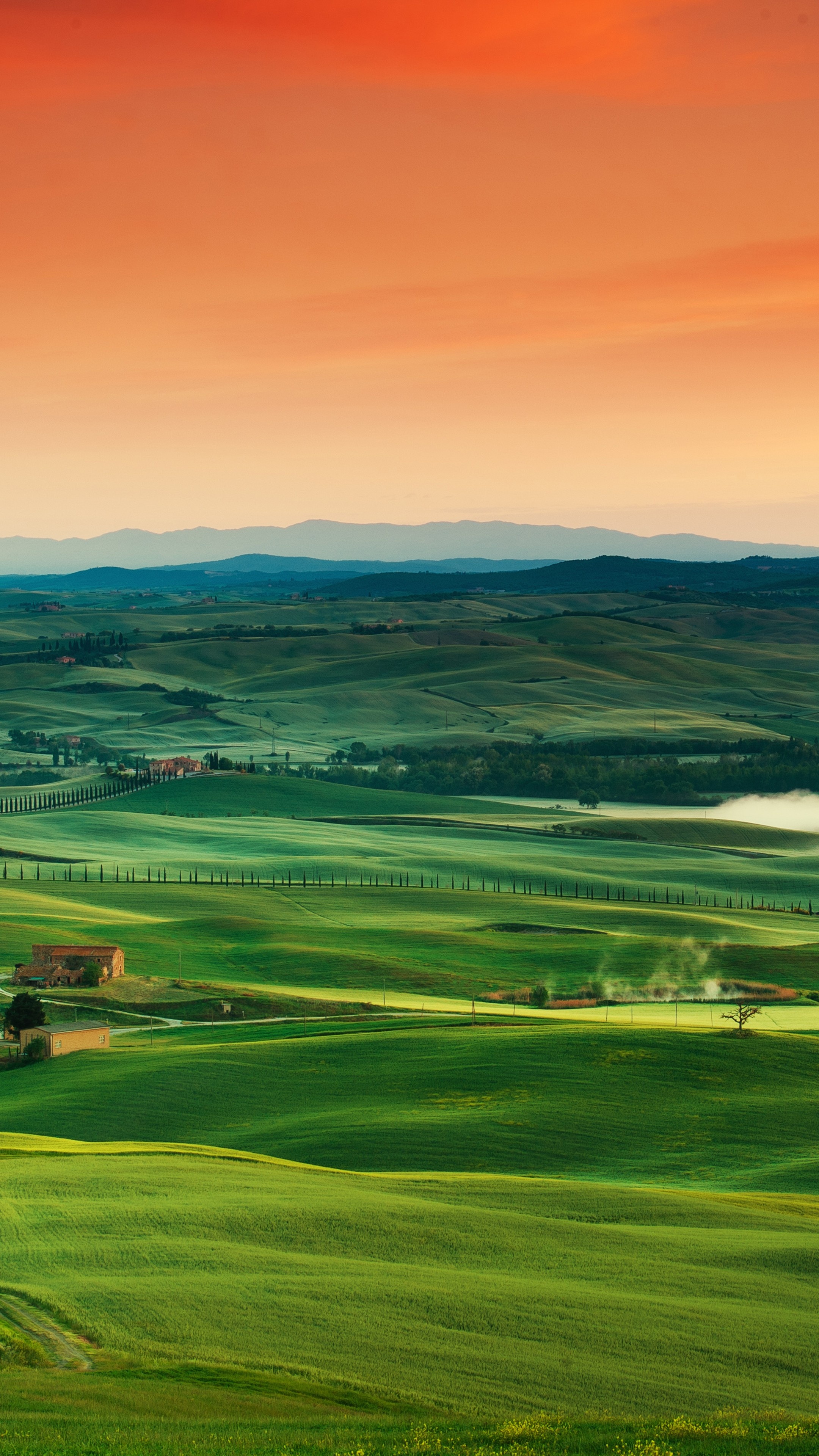 Tuscany, Grass and Sky Wallpaper, 2160x3840 4K Phone
