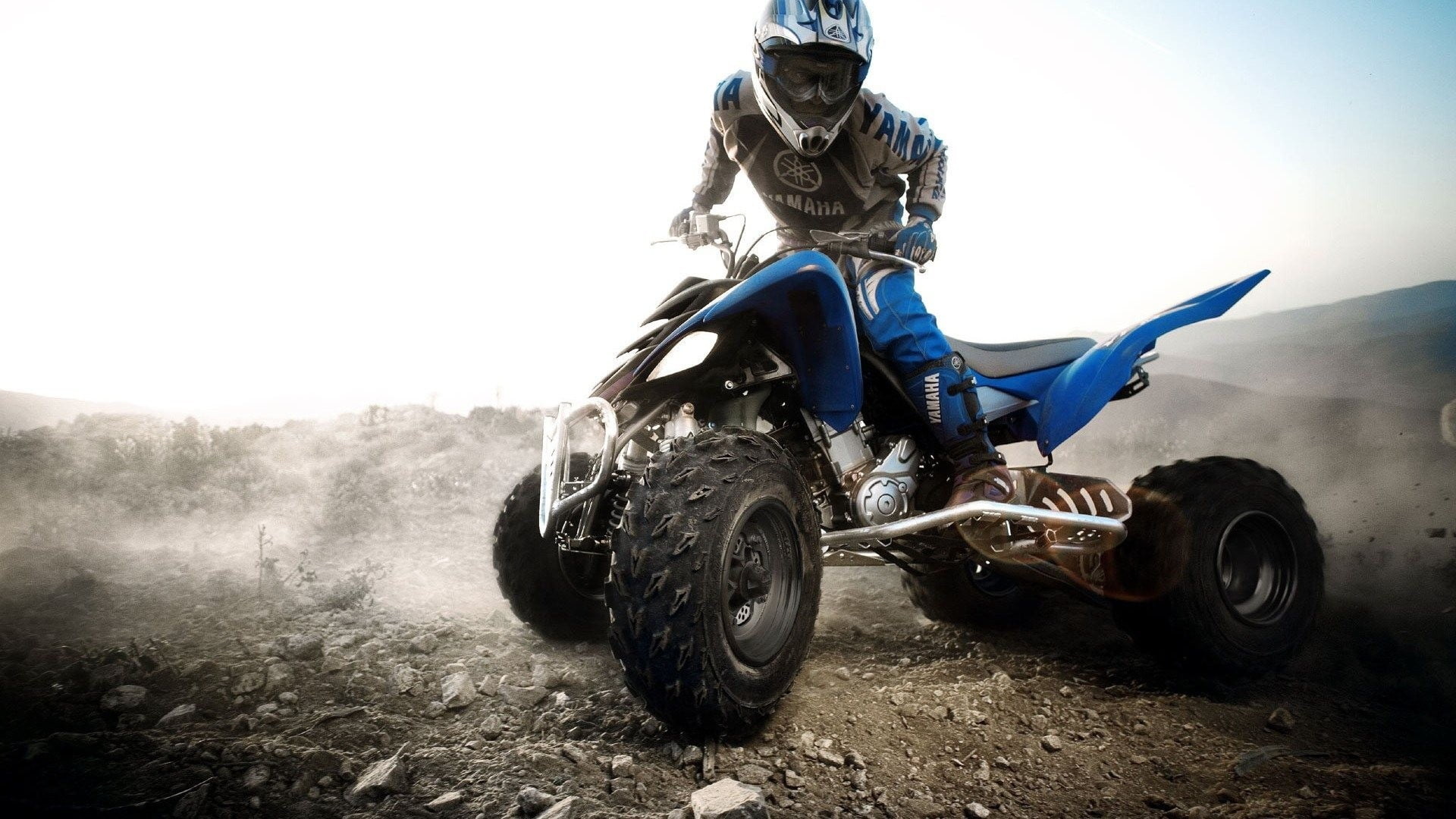 ATV, Blue ATV Quad, Racing HD Wallpaper, 1920x1080 Full HD Desktop