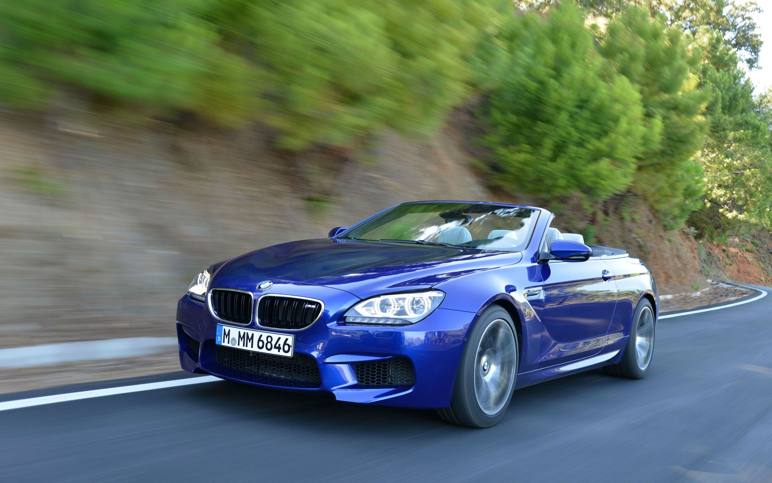 BMW M6 Convertible, M MM 6846, curving mountain road, HD Desktop wallpaper