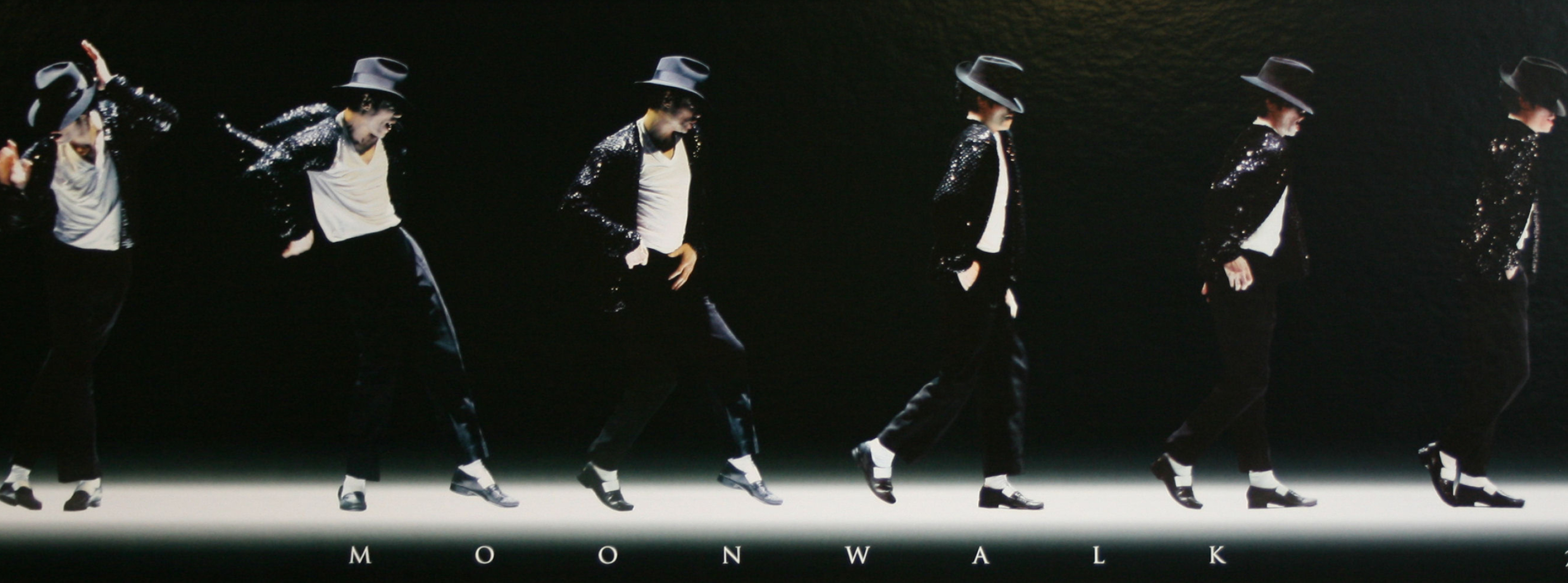 Moonwalk Dance (Sports), Frame by frame dance, Michael Jackson artwork, Auction item, 3250x1210 Dual Screen Desktop