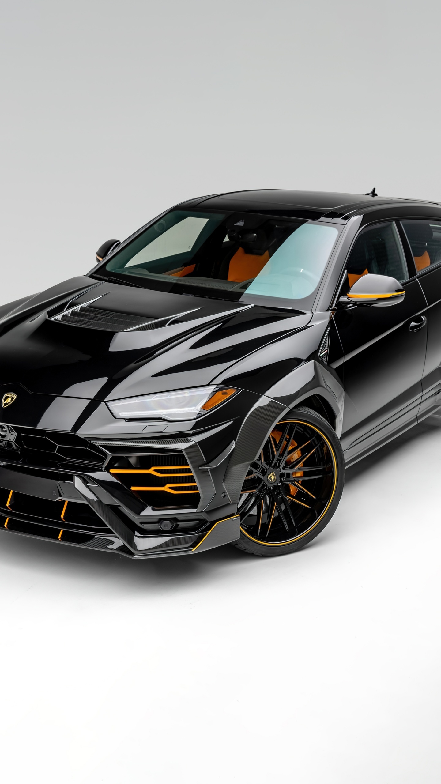 Mansory Venatus Lamborghini Urus, custom widebody kit, black and orange accents, HD Phone wallpaper
