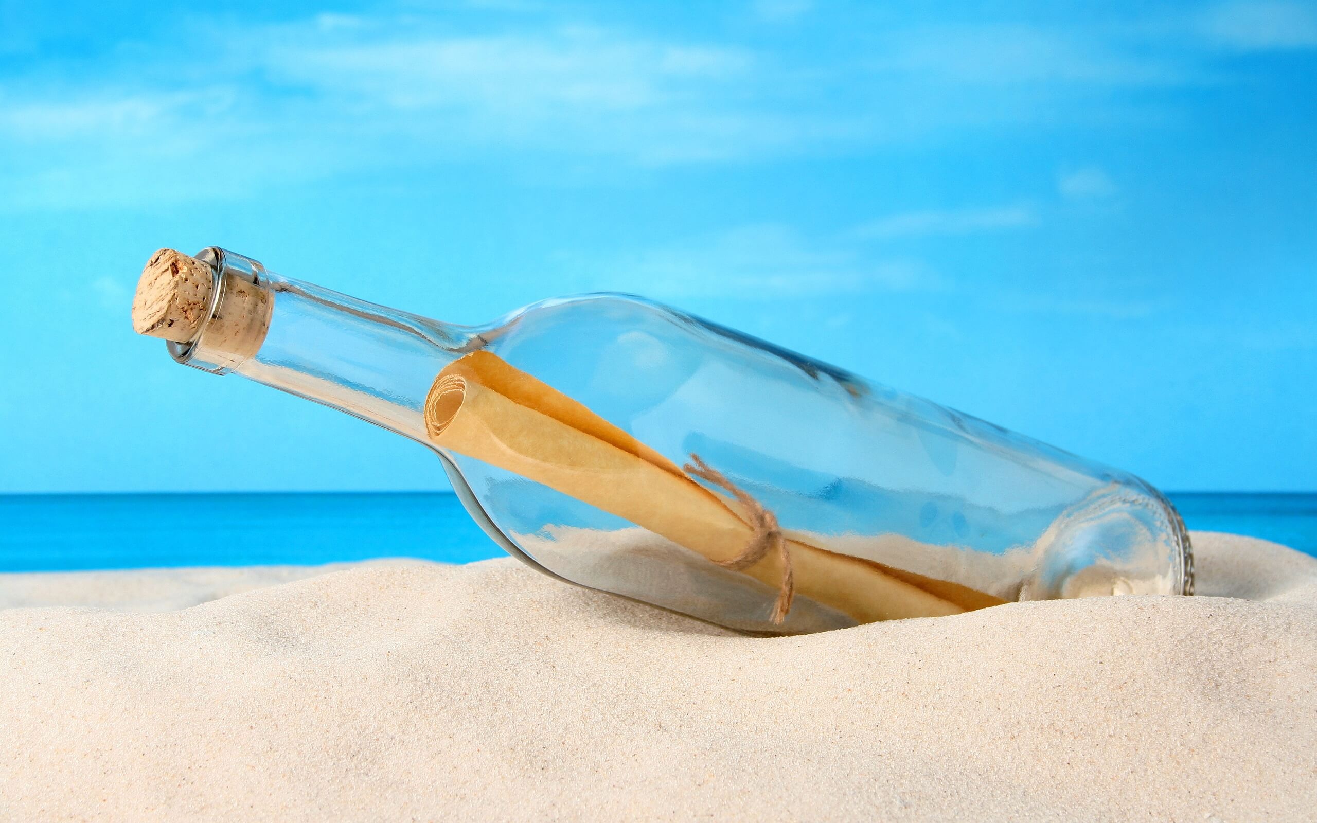 Message in a Bottle, JavaScript module, ESM module loaders, Coding technique, 2560x1600 HD Desktop