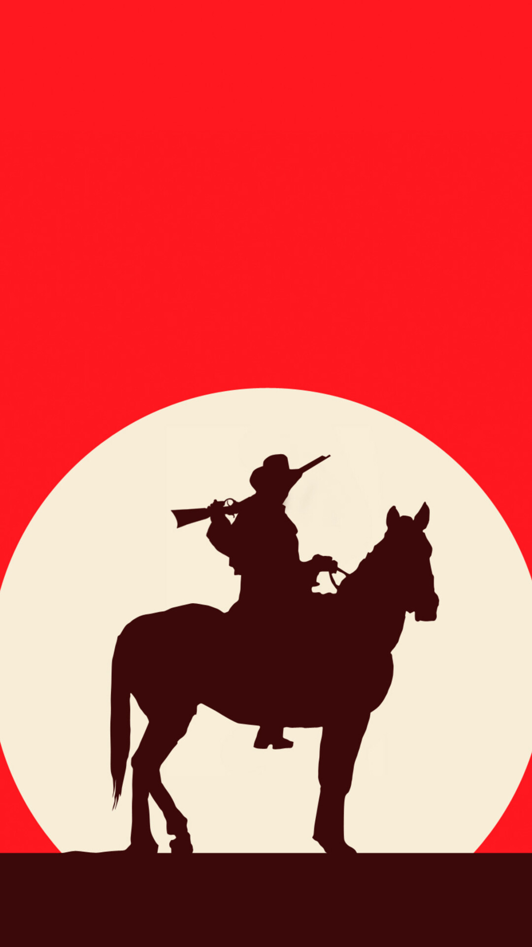 Red Dead Redemption 2, Minimalistic design, 3840x2160 resolution, Striking visual impact, 1080x1920 Full HD Phone