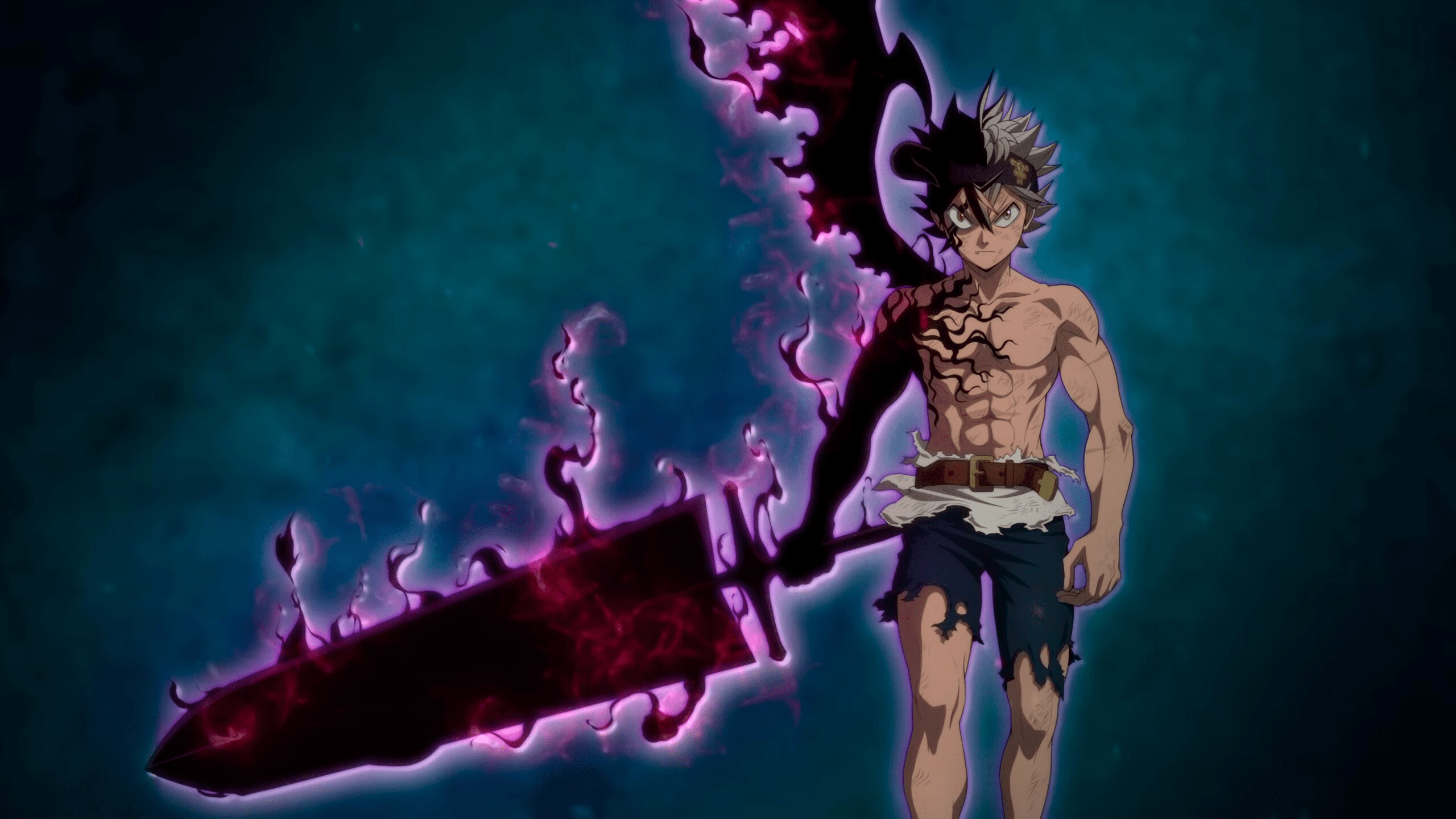 Black Clover Anime, Powerful magic knights, Fiery battles, Asta's journey, 2560x1440 HD Desktop