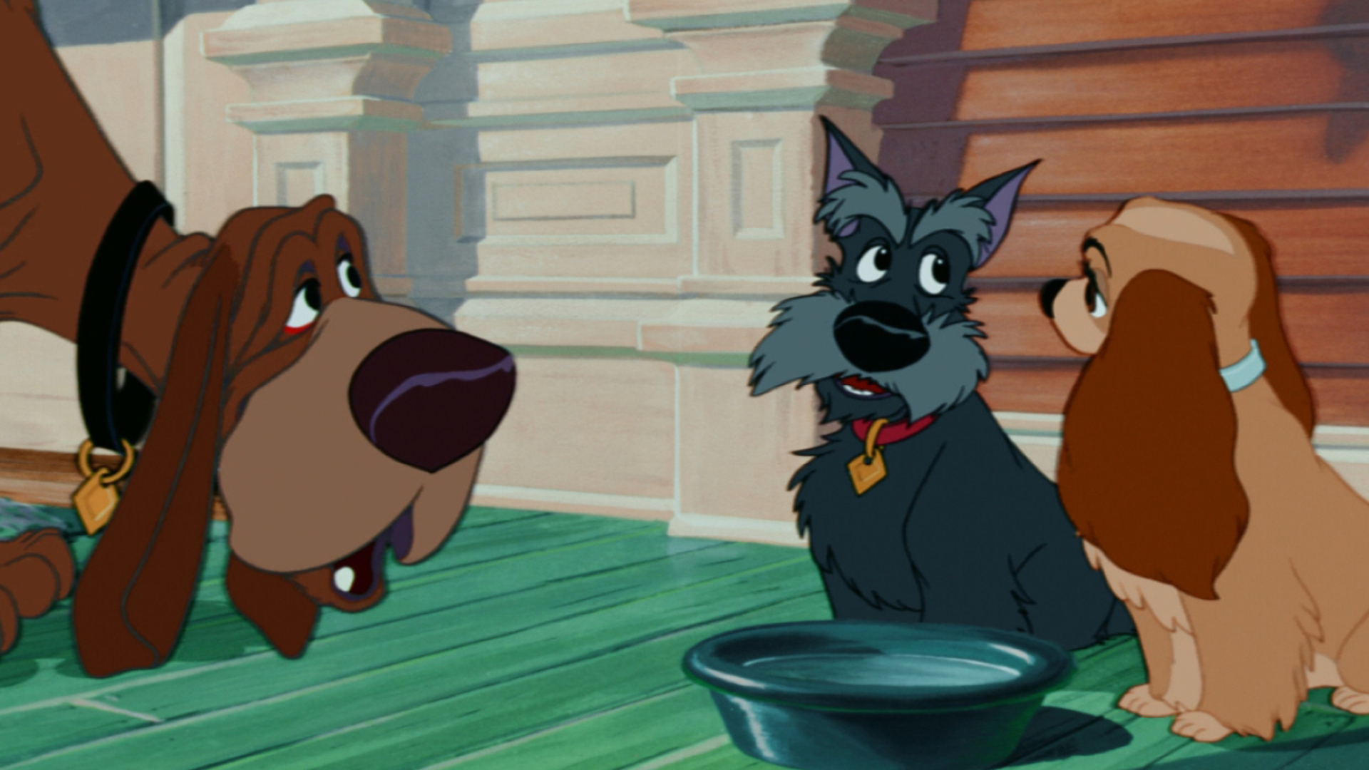 Lady and the Tramp, Disney's romantic tale, Endearing couple, Memorable wallpaper, 1920x1080 Full HD Desktop