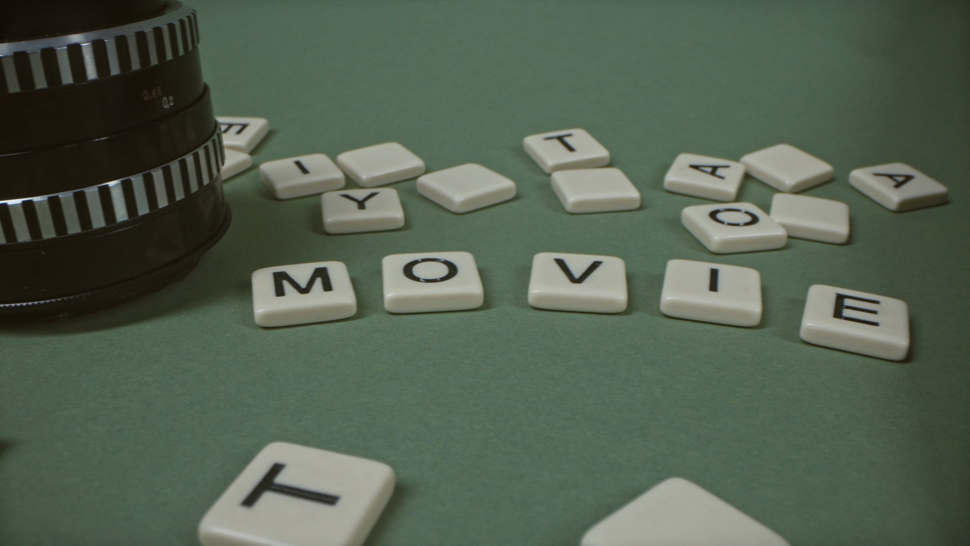 Scrabble tiles, Clapperboard, Panning shot, Free stock video, 3840x2160 4K Desktop