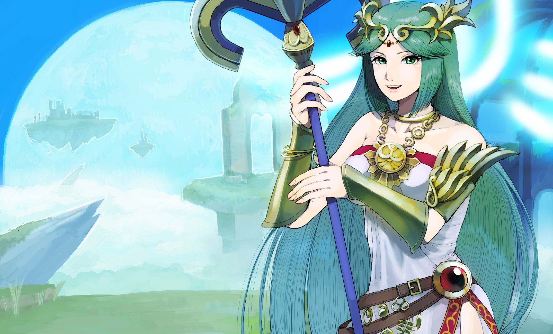 Kid Icarus Palutena wallpapers, Divine goddess, Heavenly aesthetics, Divine intervention, 2150x1300 HD Desktop