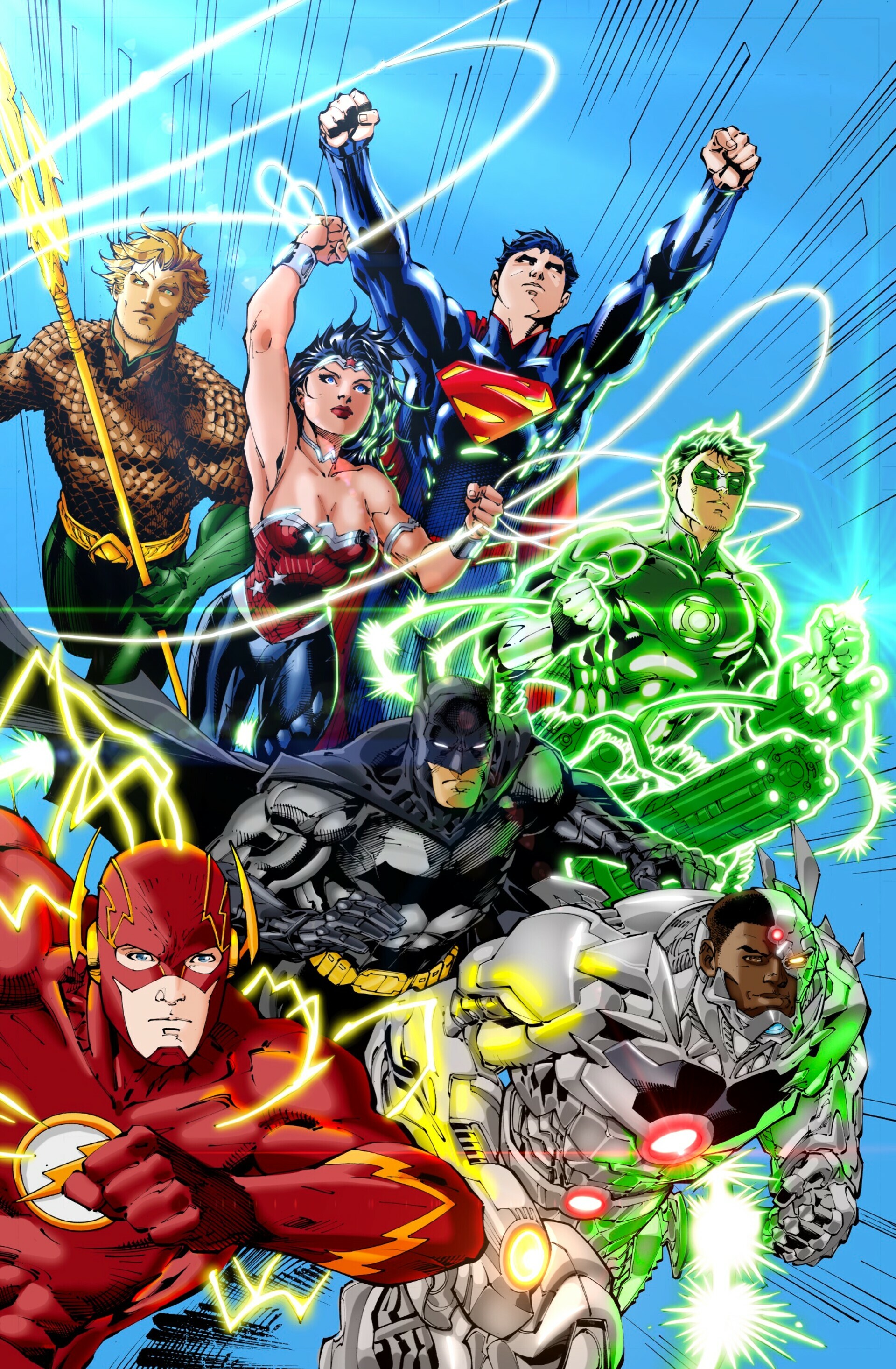 ArtStation DC Comics Justice League, Jim Lee artwork, Colored by me, Comic book illustration, 1920x2940 HD Phone