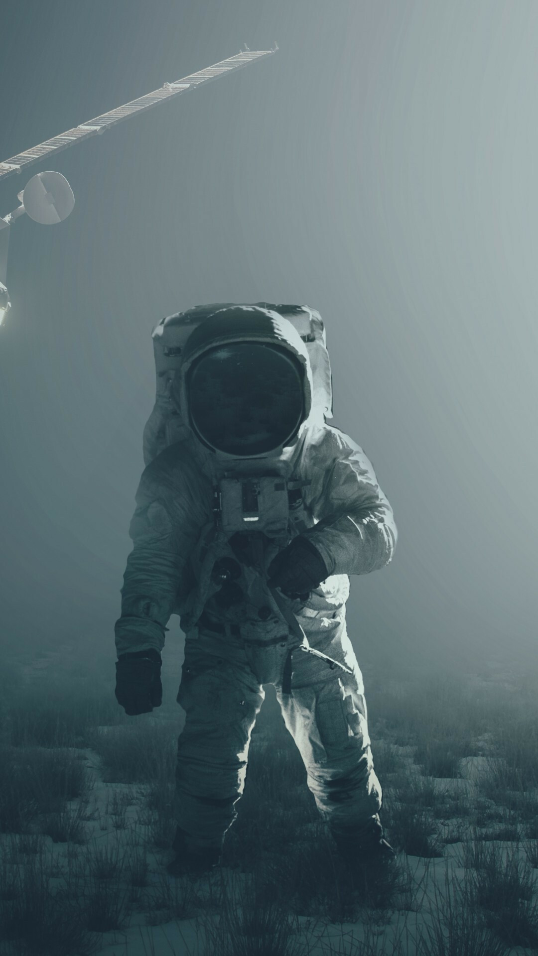 Satellite surface wallpaper, Astronaut theme, iPhone and Sony Xperia visuals, HTC One, 1080x1920 Full HD Phone