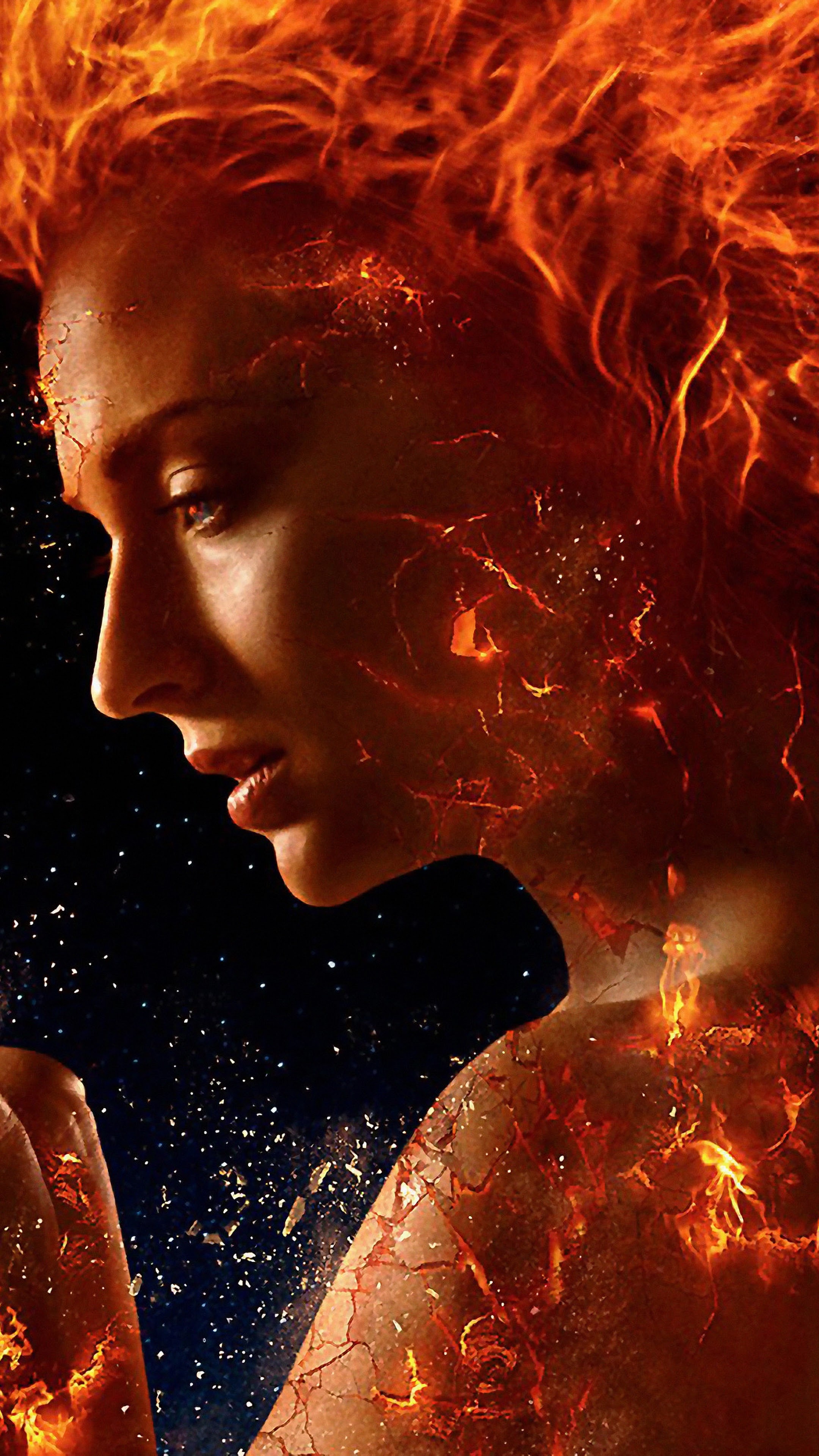 Dark Phoenix, Jean Grey, Sophie Turner, Desktop, 2160x3840 4K Phone