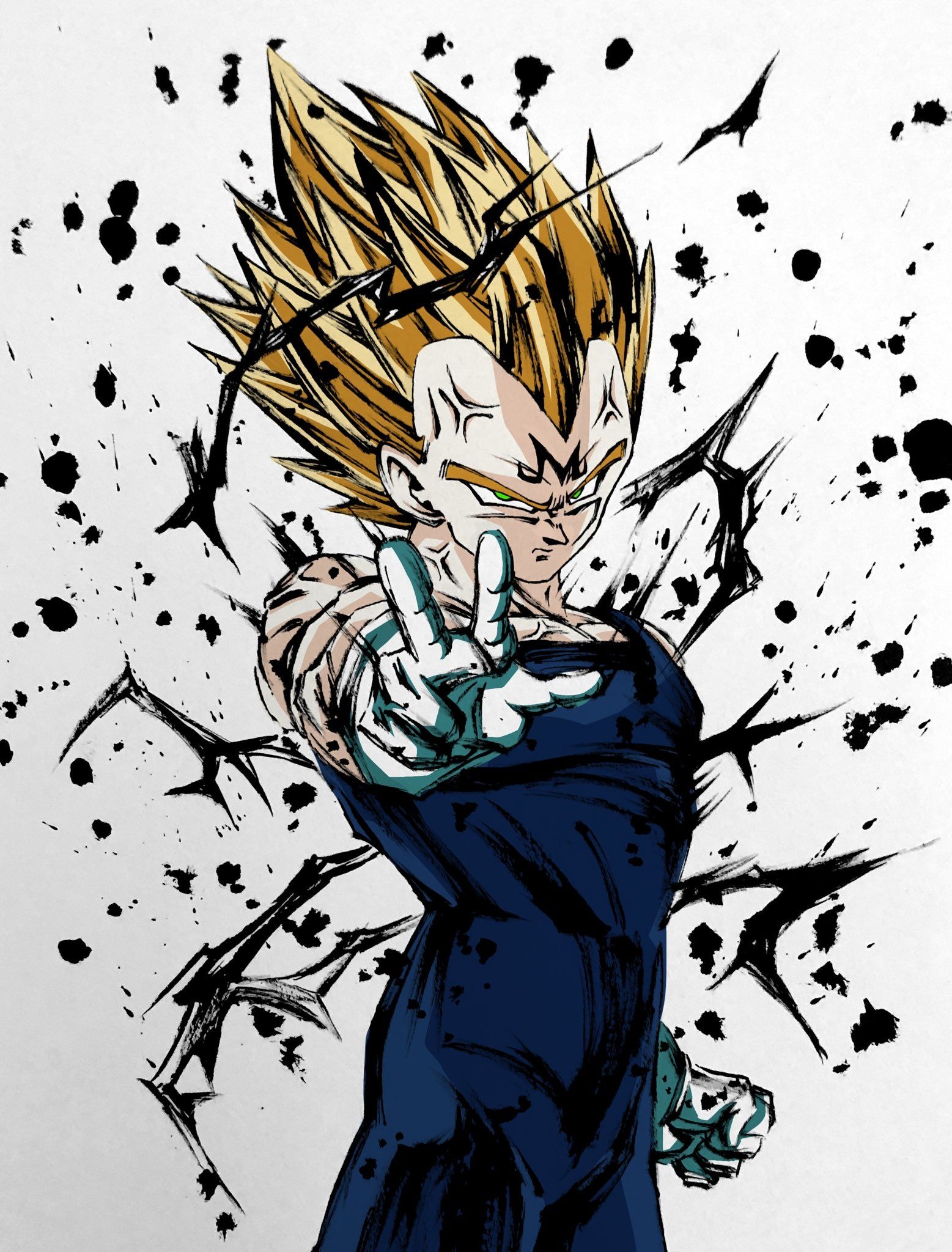 Majin Vegeta, Anime tattoos, Viking compass, Artistic representation, 1560x2050 HD Phone