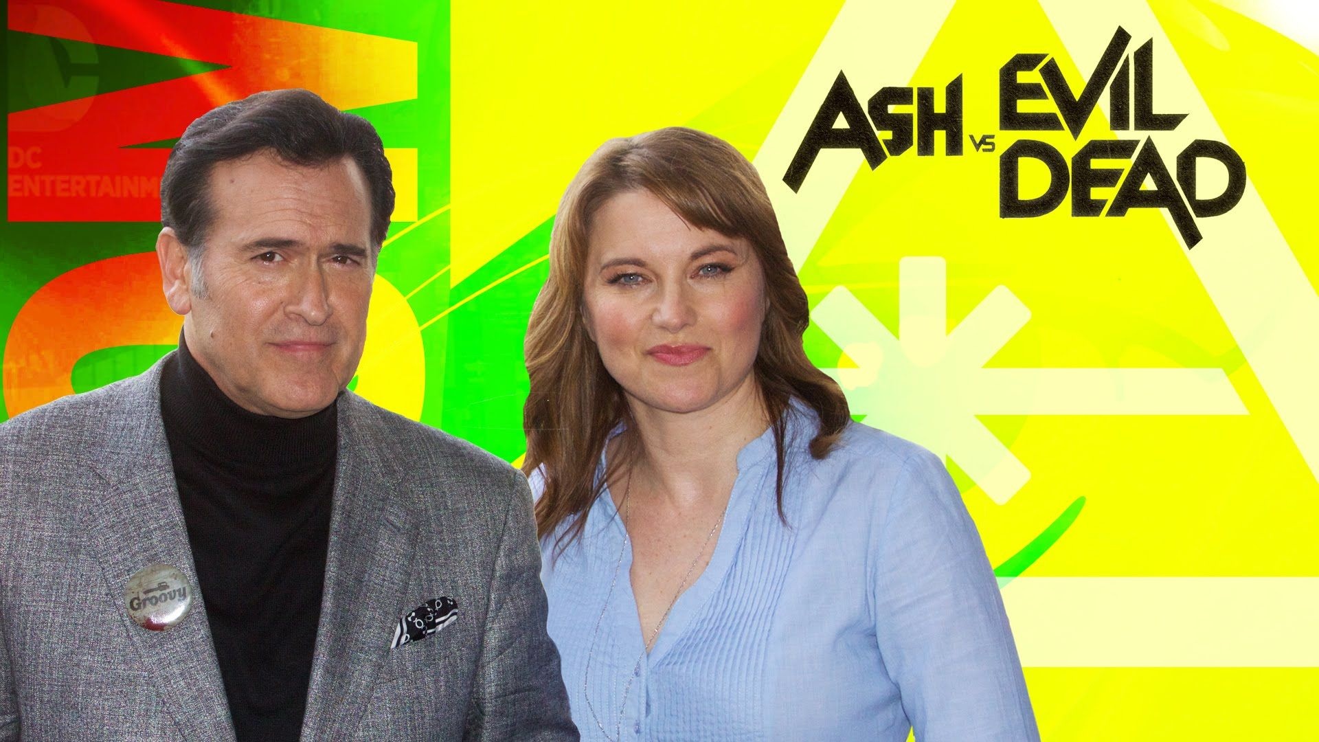 Bruce Campbell, Lucy Lawless, Ash vs Evil Dead, Nerdist Special Report, 1920x1080 Full HD Desktop