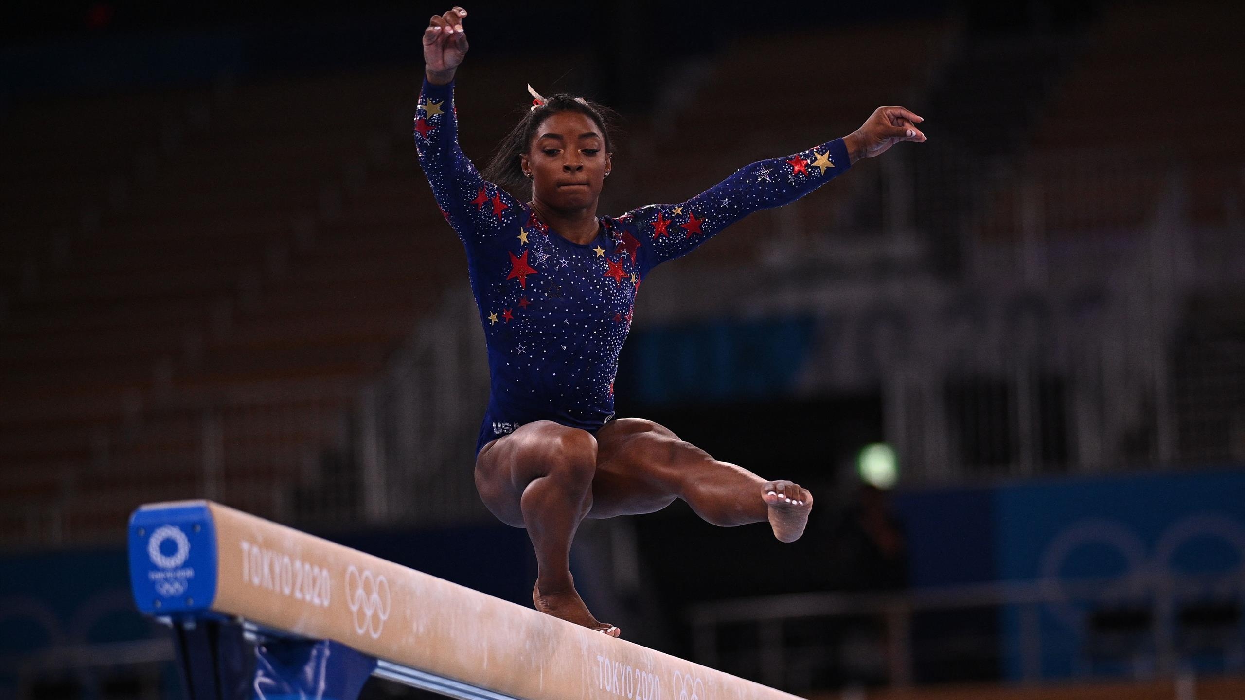 Artistic Gymnastics, Simone Biles, Goat, Special leotard, 2560x1440 HD Desktop