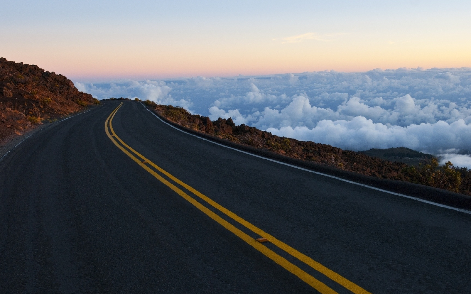 Above the clouds, Highway Wallpaper, 1920x1200 HD Desktop