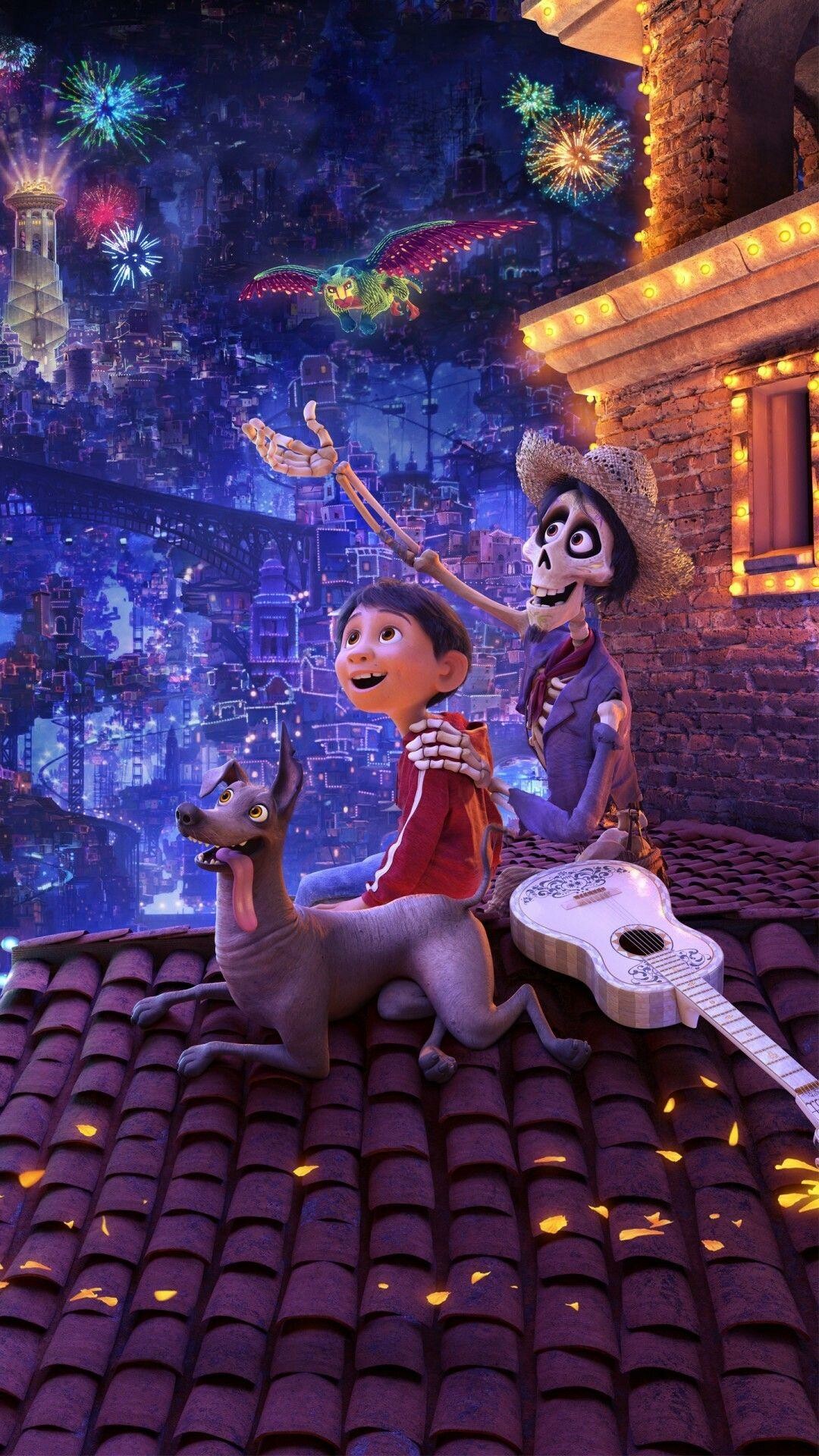 Coco Pixar, Animated film, Day of the Dead, Heartwarming story, 1080x1920 Full HD Phone