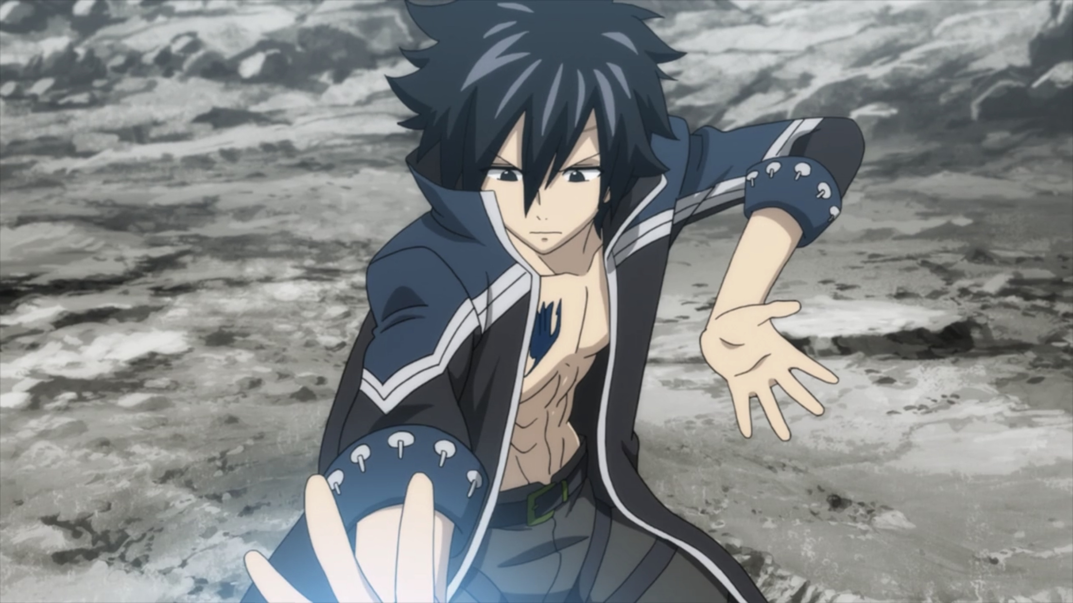 Gray Fullbuster, Anime character, Ice magic, Powerful warrior, 2210x1250 HD Desktop