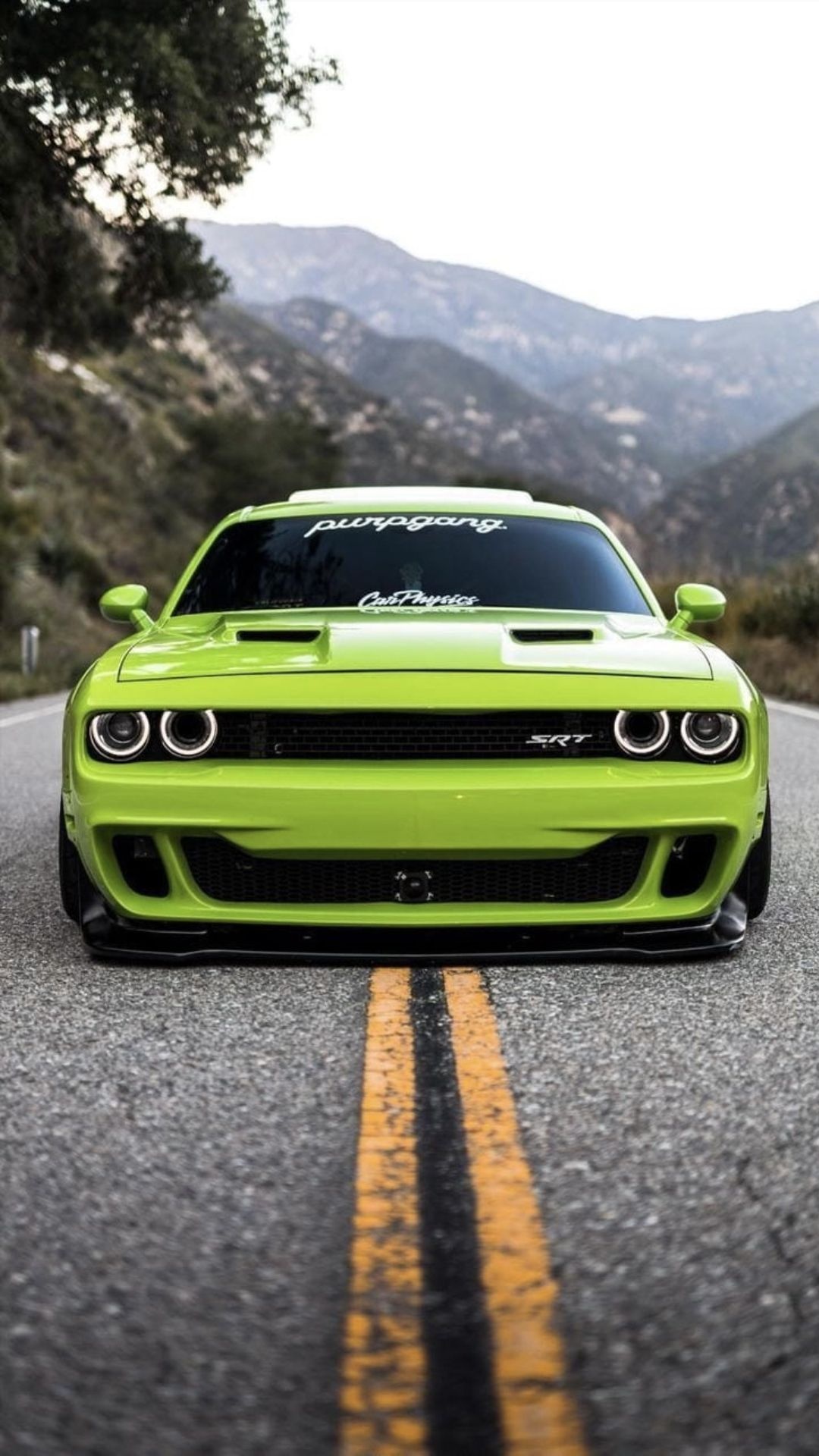 Road Marking, Dodge Wallpaper, 1080x1920 Full HD Phone