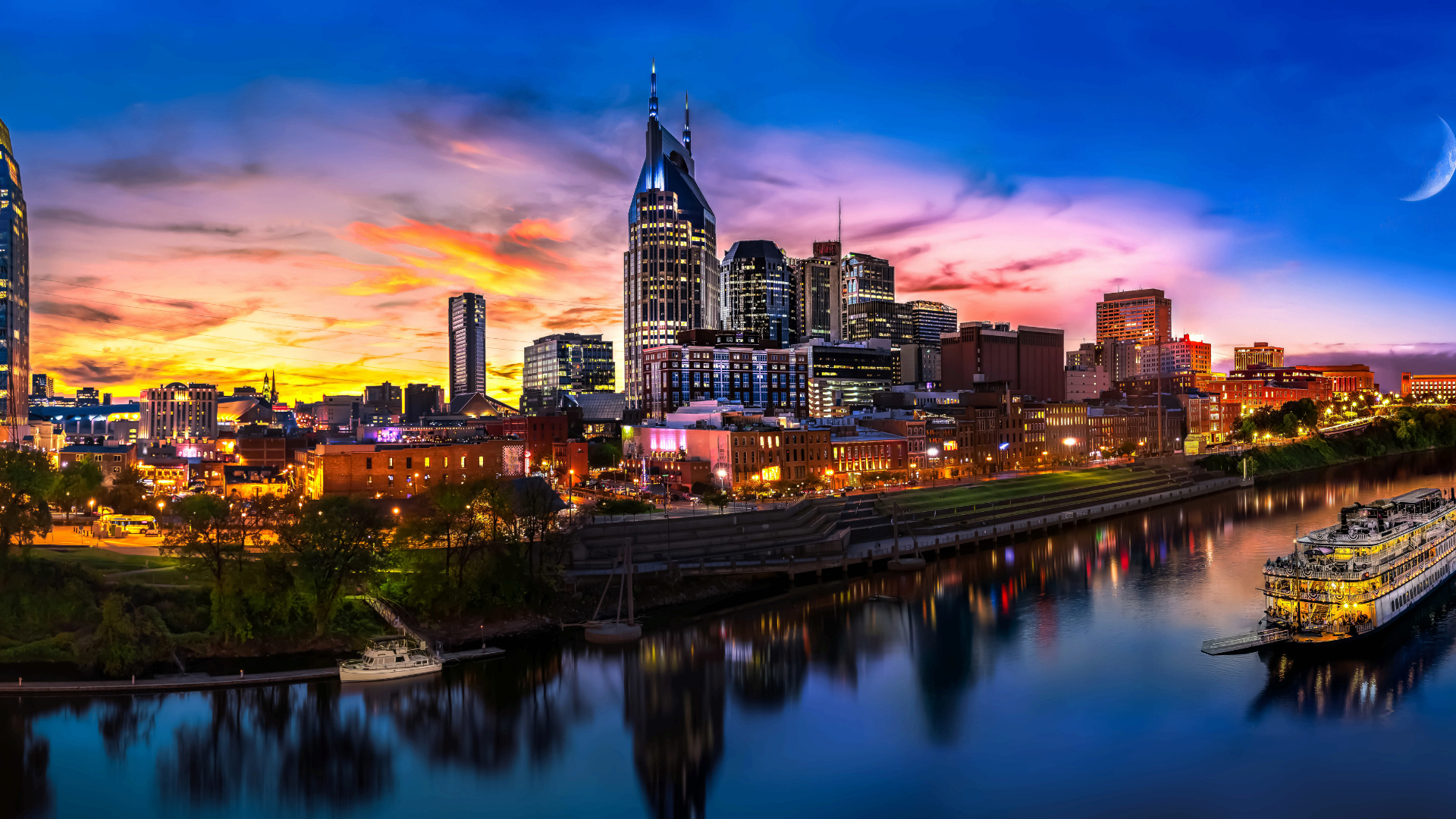 Nashville Skyline, Palmer Law PLC, Legal guidance, Trusted law firm, 1920x1080 Full HD Desktop